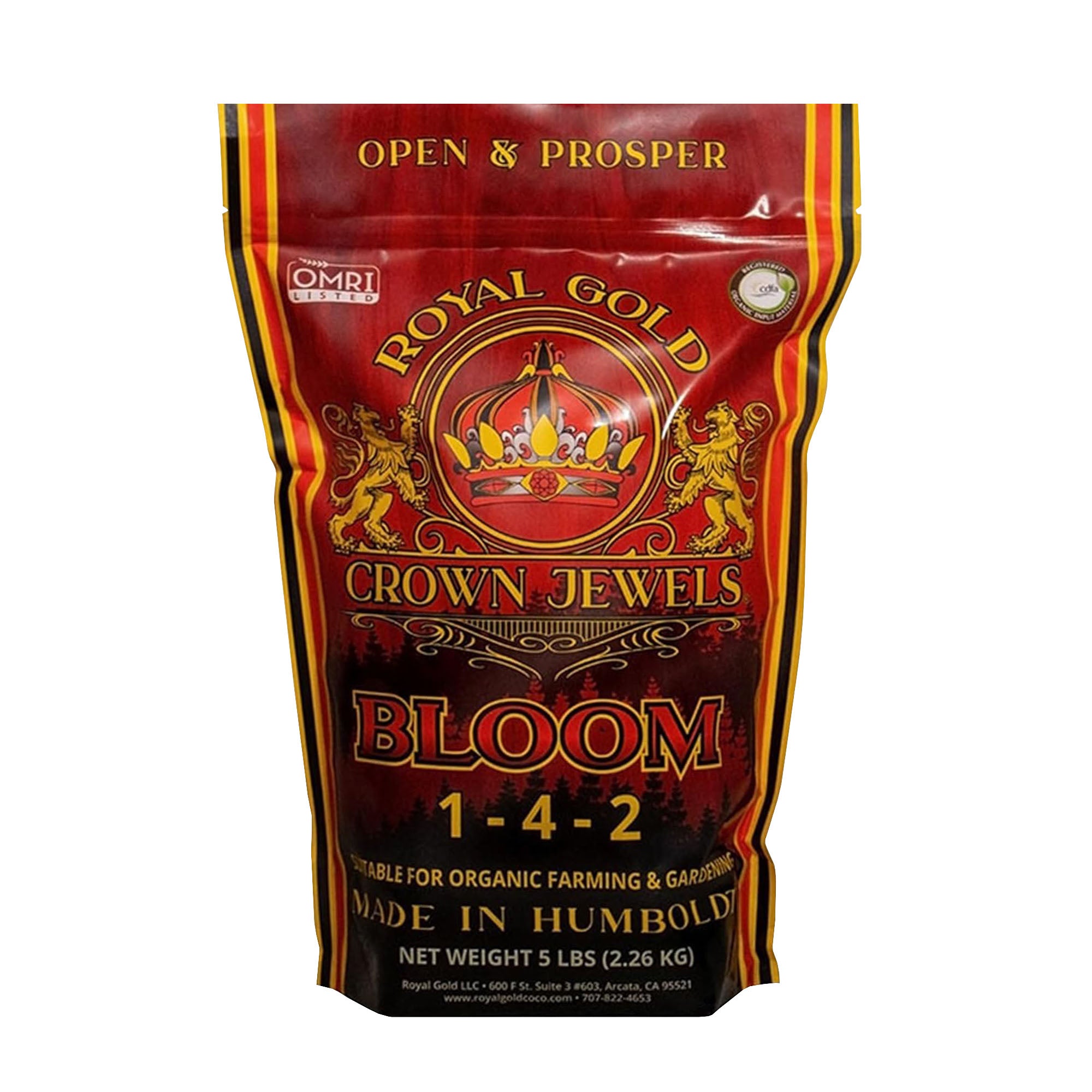 Royal Gold Crown Jewels Organic Bloom 1-4-2 Dry Soluble Fertilizer for Feeding Flowering Crops