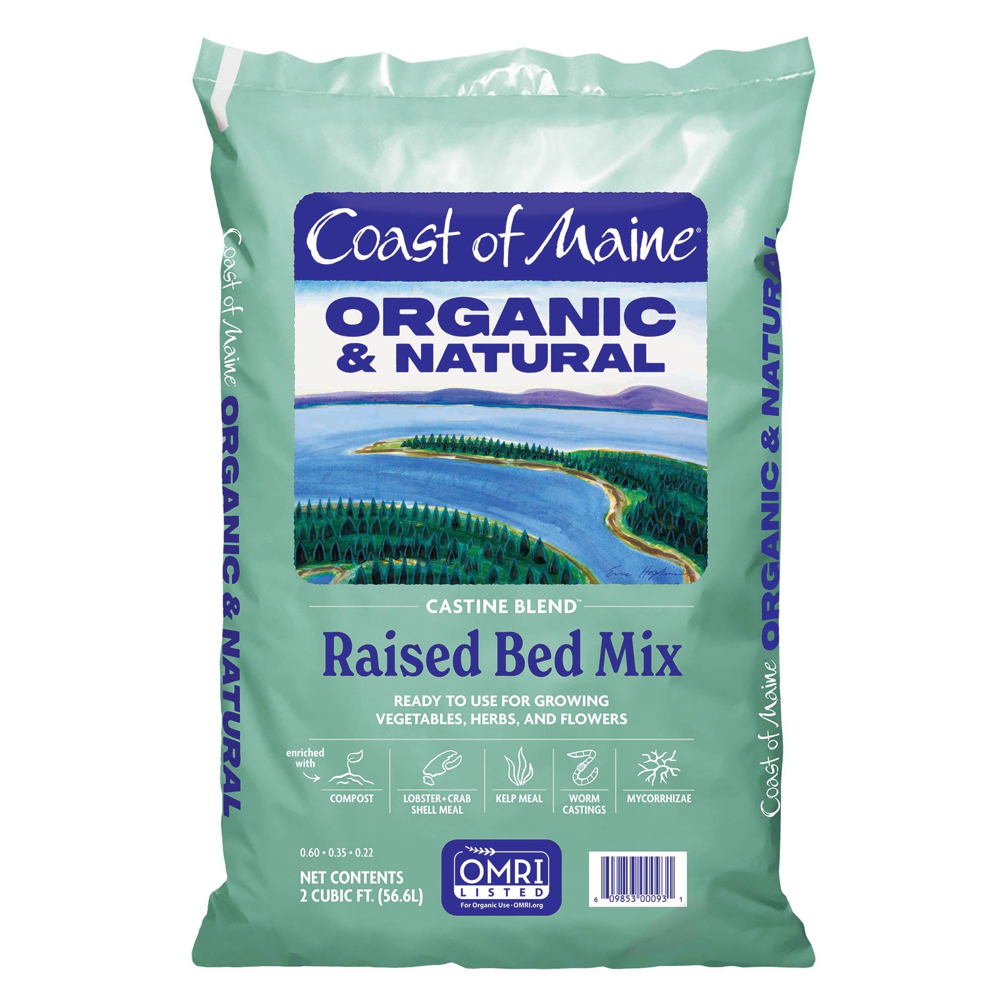 Coast of Maine Castine Blend Organic and Natural RTU Raised Bed Mix for Vegetables, Herbs and Flowers