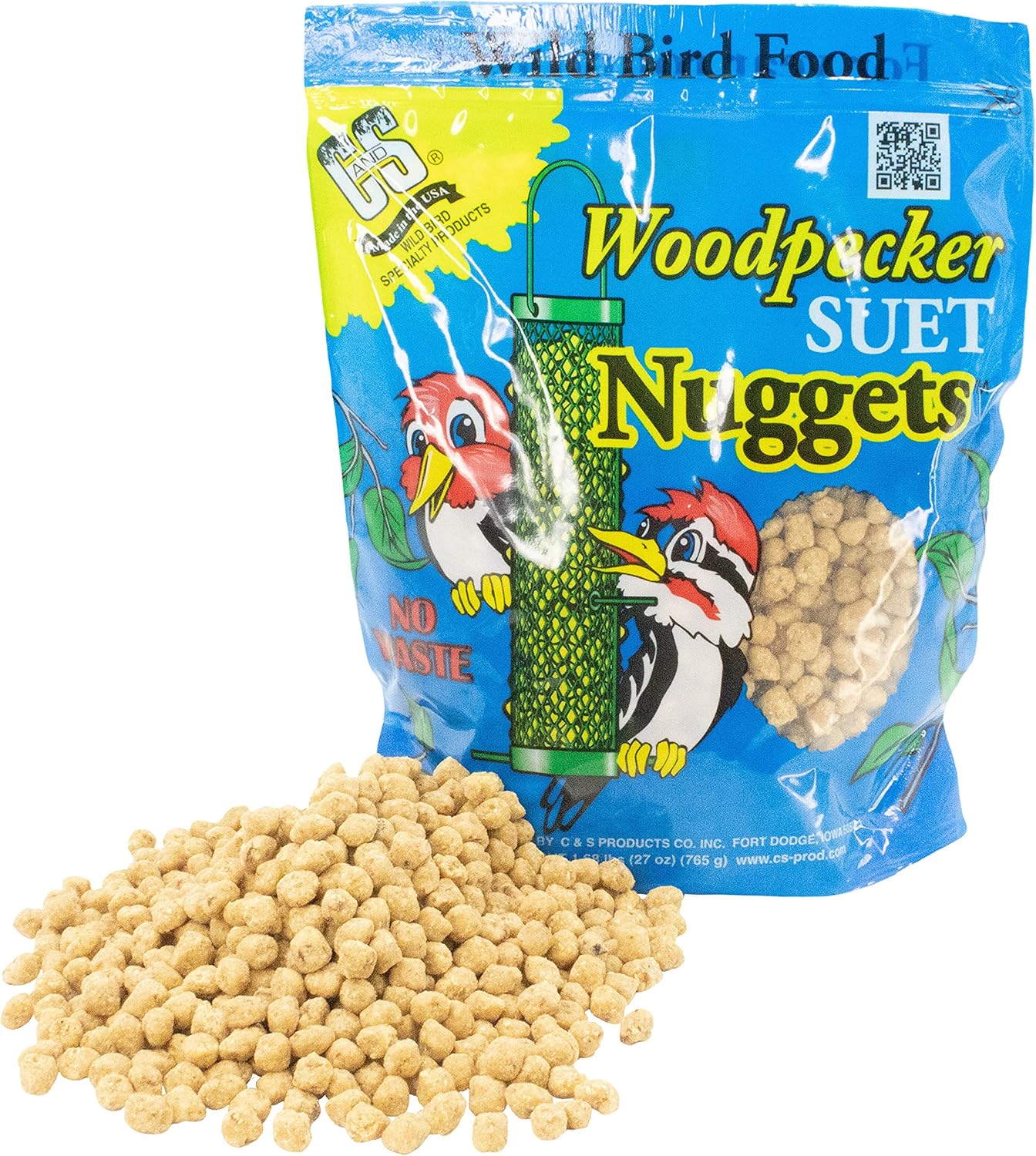 C & S Woodpecker Suet Nuggets, Resealable Bag, 27 oz