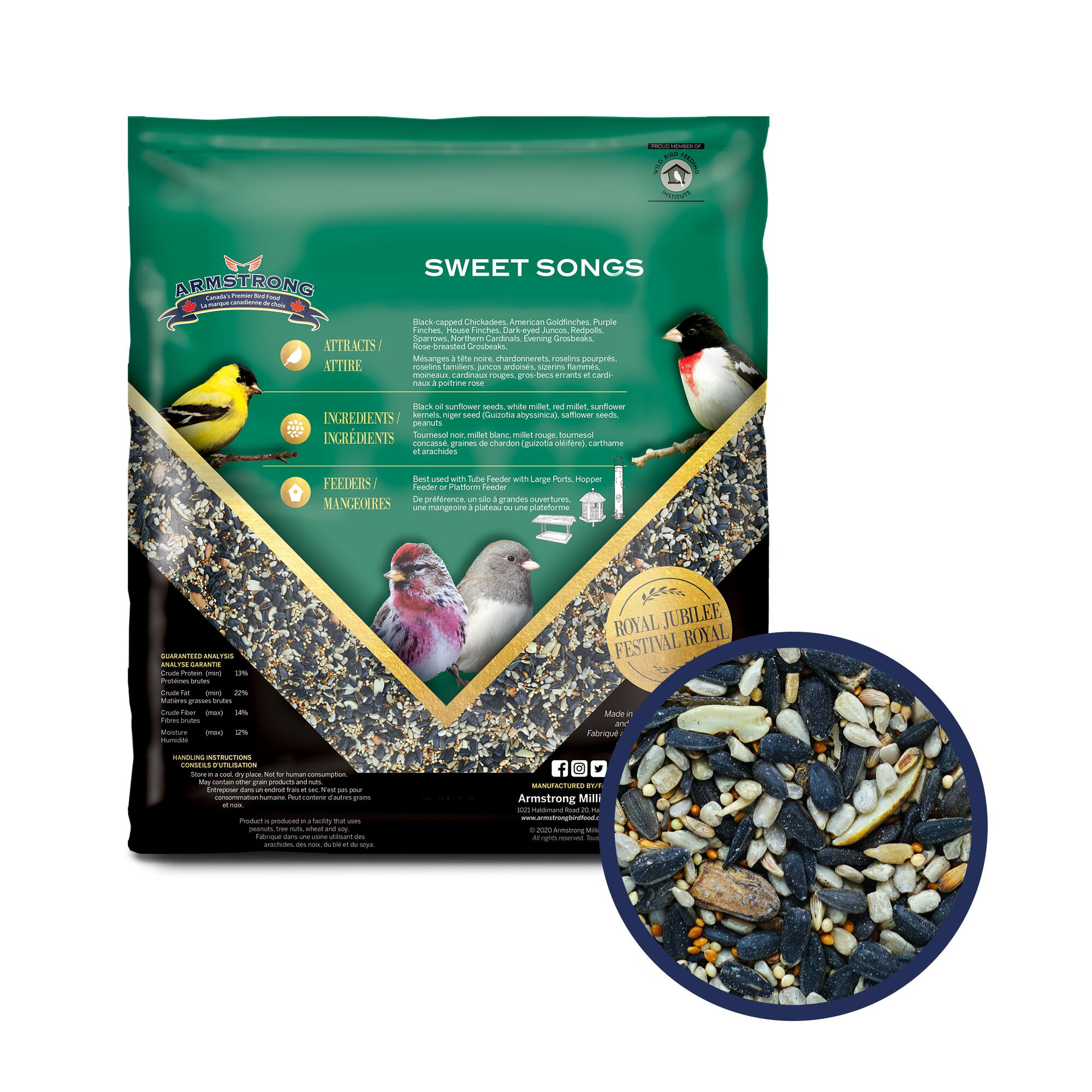 Armstrong Wild Bird Food Royal Jubilee Sweet Songs Bird Seed Blend For Chickadees