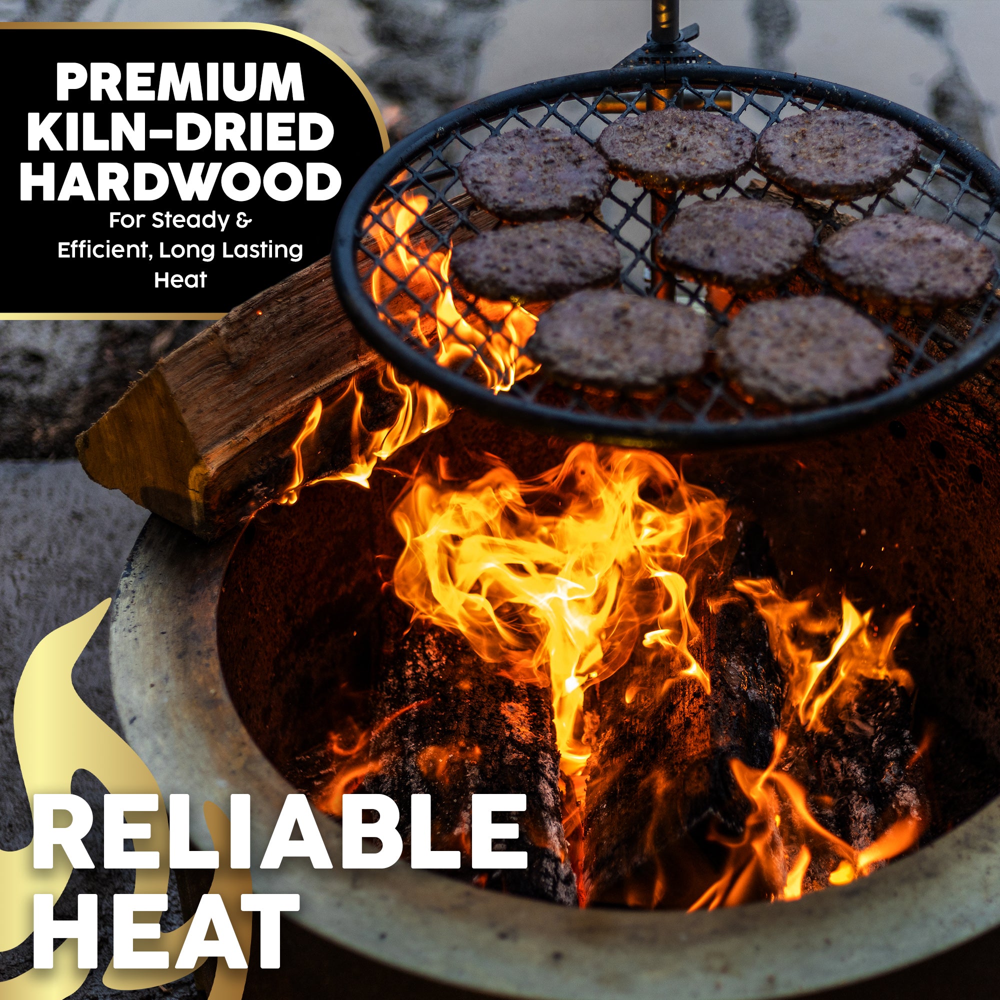 Firewood Central Kiln-Dried PA Hardwood– 6” Splits (35–40 Pieces) – Smoking Wood for Pizza Ovens, BBQ & Fire Pits – Easy Light, Low Smoke, USA Sourced