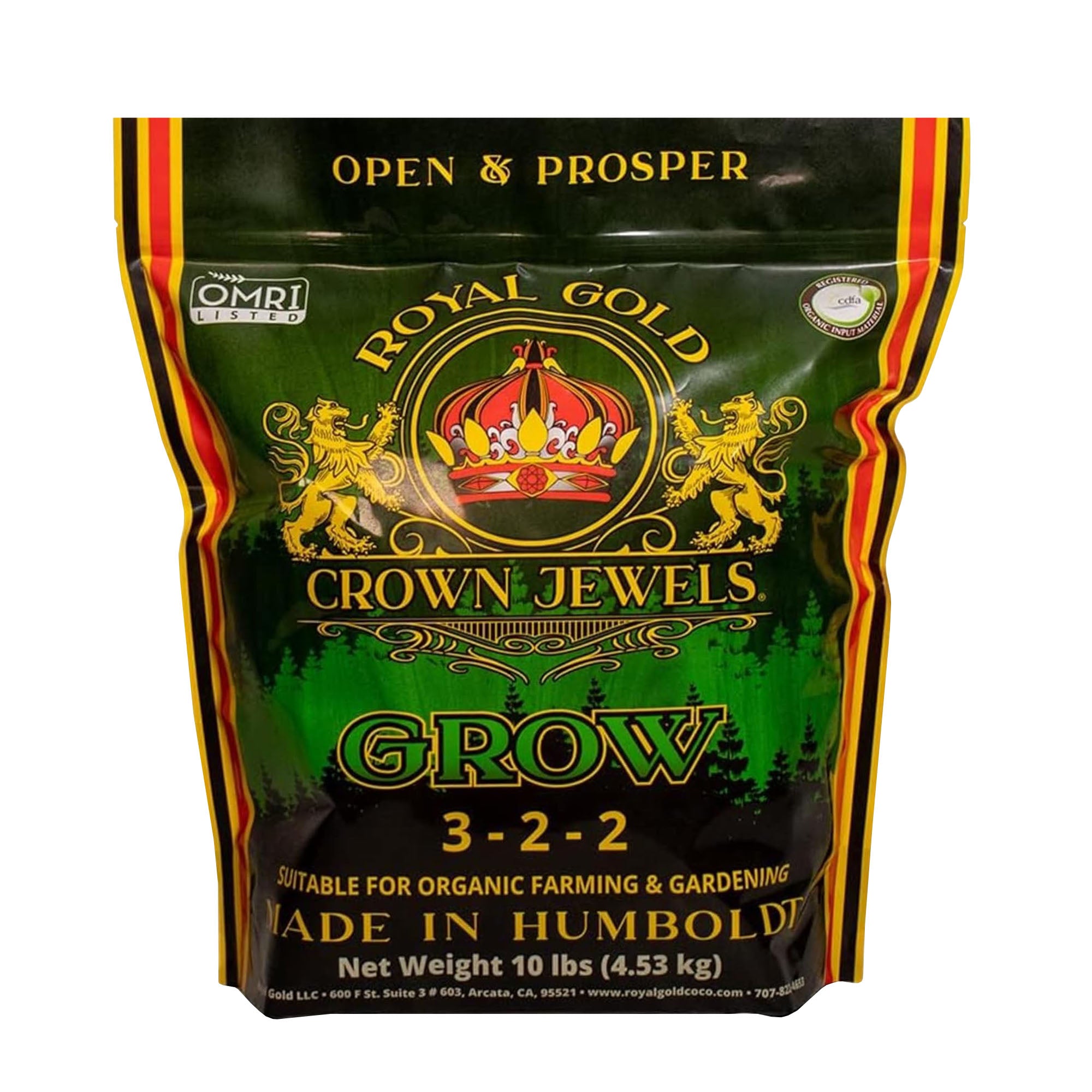 Royal Gold Crown Jewels Organic Grow 3-2-2 Dry Soluble Fertilizer for Plant Feeding and Growth