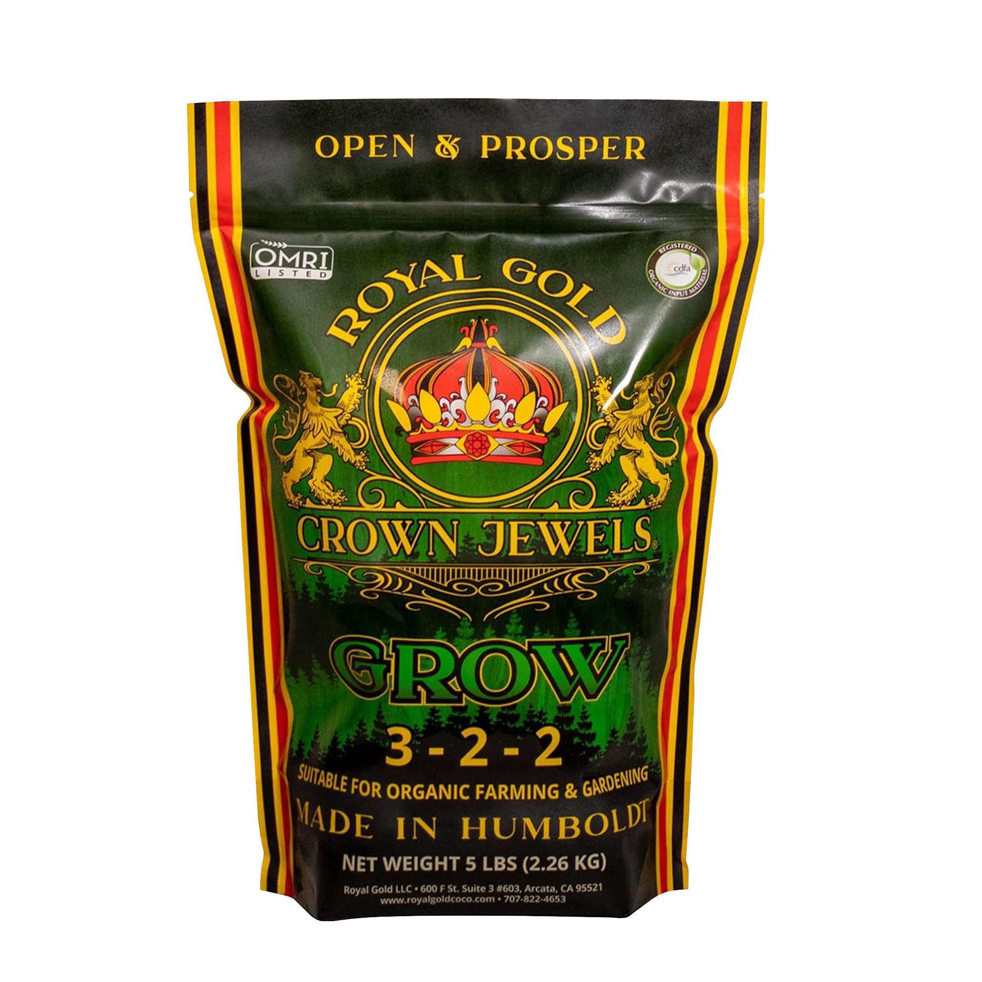 Royal Gold Crown Jewels Organic Grow 3-2-2 Dry Soluble Fertilizer for Plant Feeding and Growth