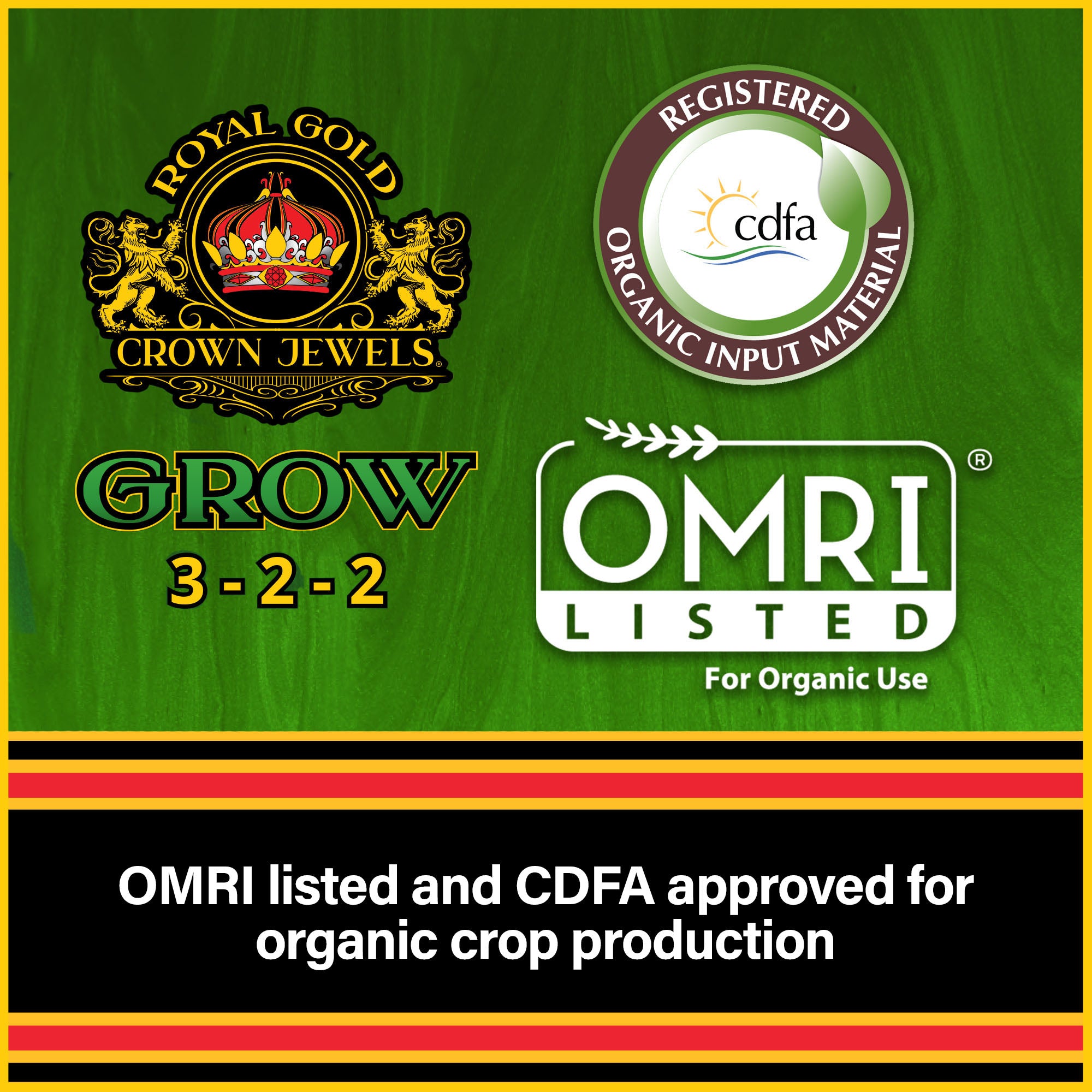 Royal Gold Crown Jewels Organic Grow 3-2-2 Dry Soluble Fertilizer for Plant Feeding and Growth