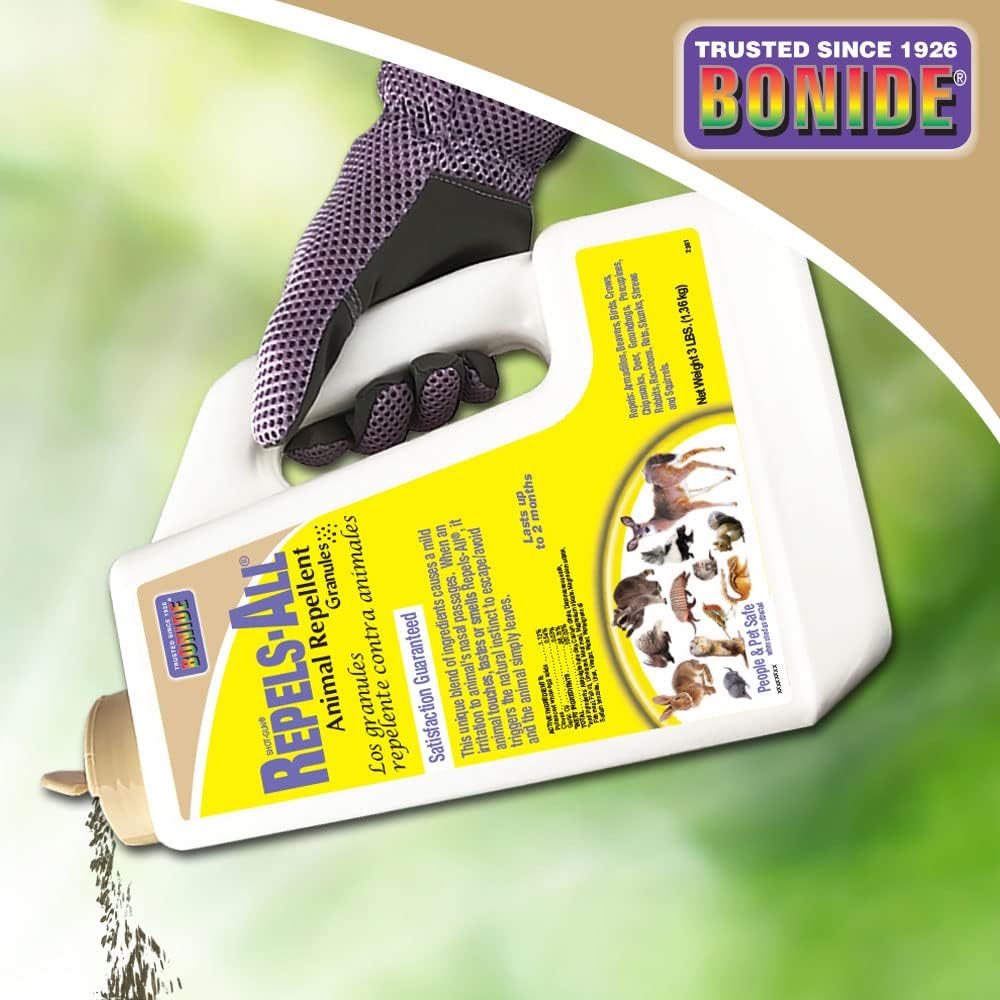 Bonide Products Repels-All Granules Animal Repellent, 3 lb