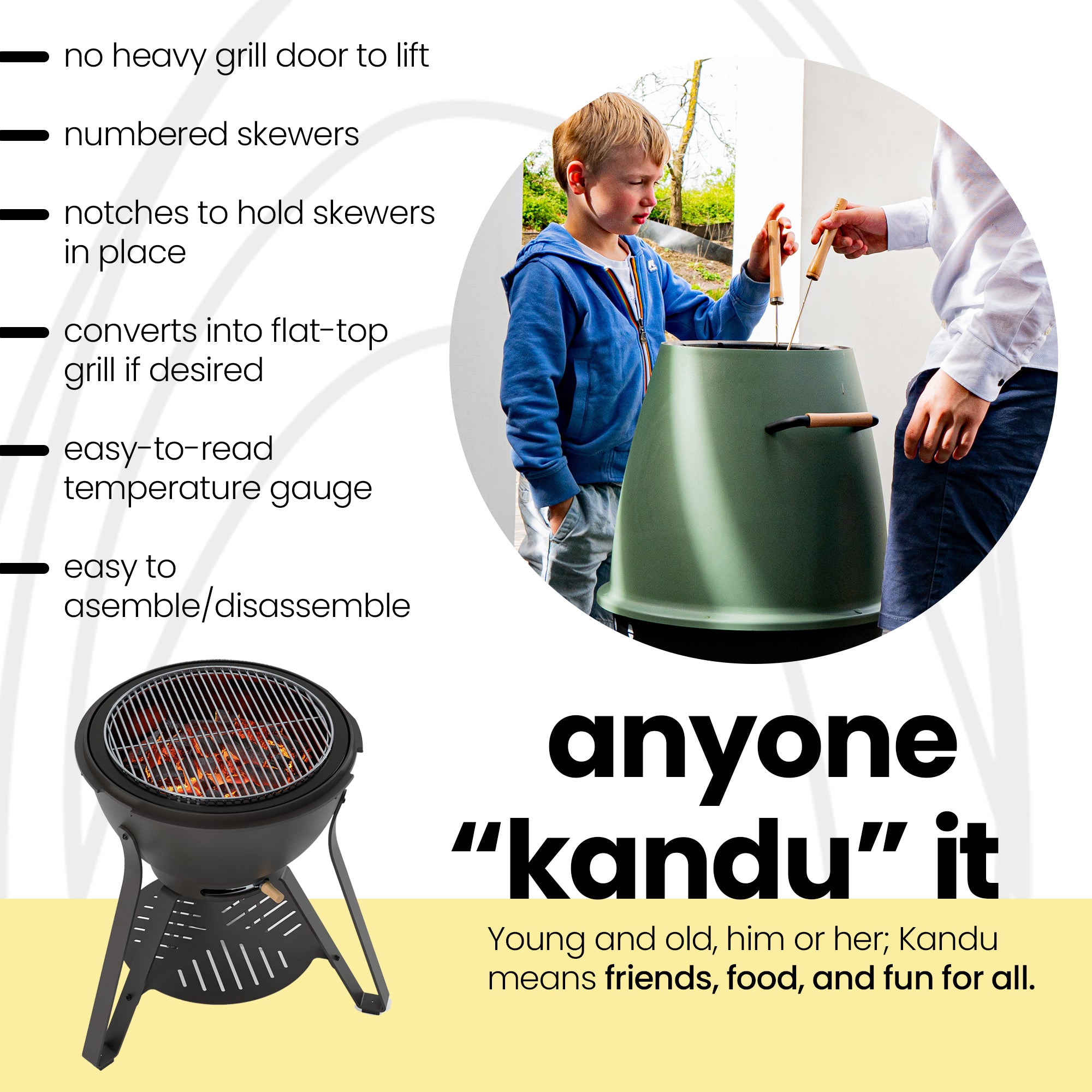 Kandu Outdoor Vertical Cooking Charcoal Oven Grill