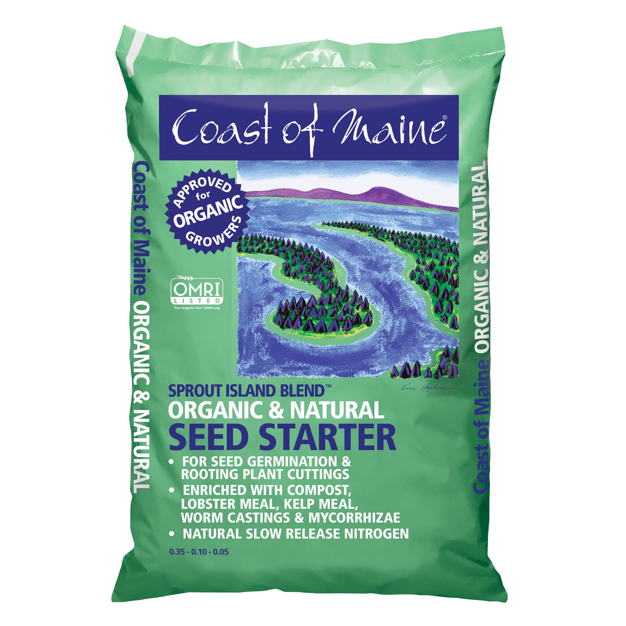 Coast of Maine Sprout Island Blend, Organic & Natural Seed Starter for Seed Germination and Rooting Plant Cuttings