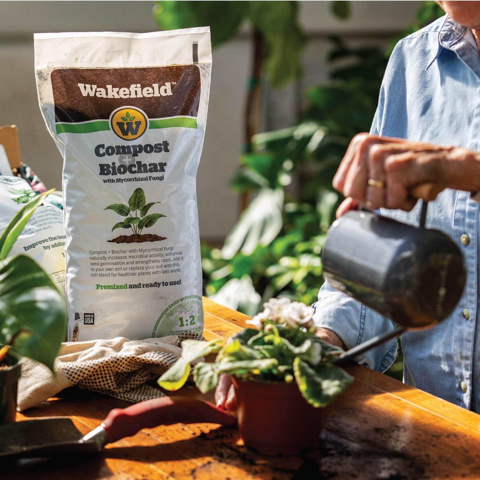 Wakefield Compost + Biochar with Mycorrhizal Fungi Organic Compost Mix