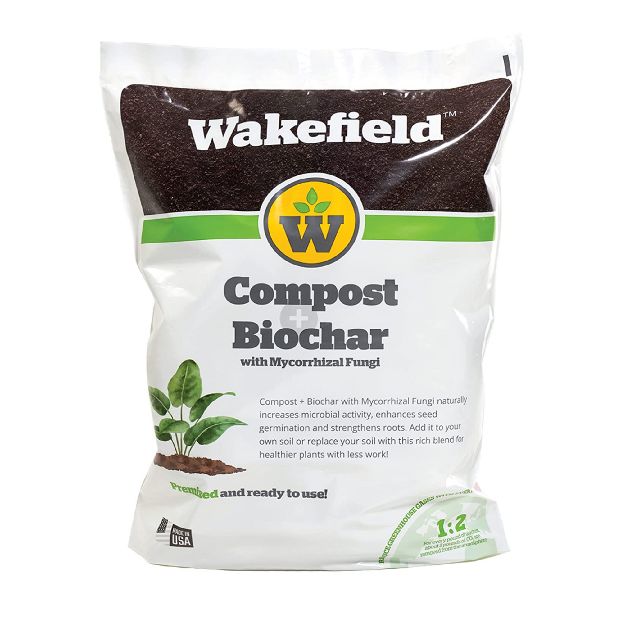 Wakefield Compost + Biochar with Mycorrhizal Fungi Organic Compost Mix