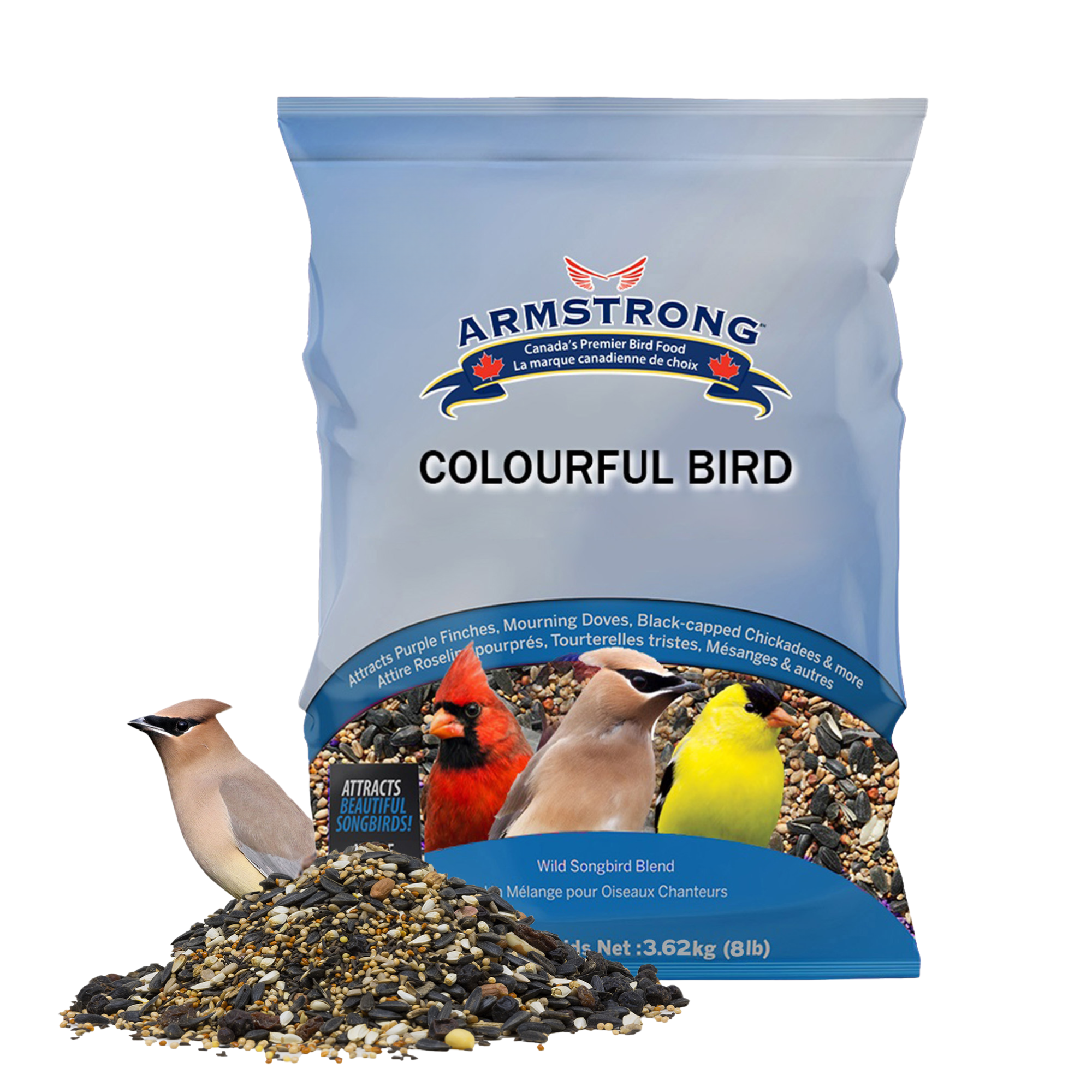 Armstrong Wild Bird Food Colourful Bird Seed Blend, 8lbs