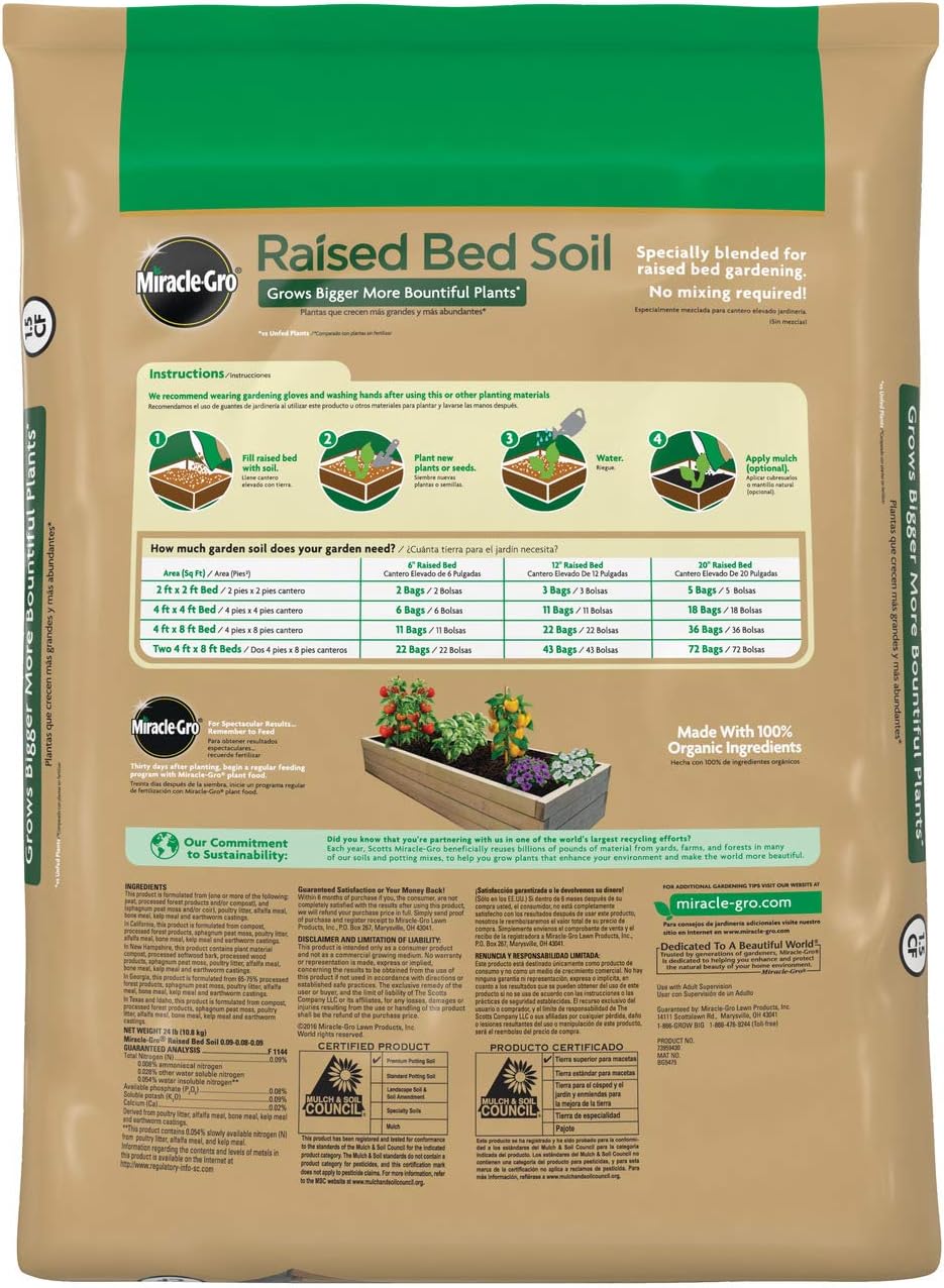 Miracle-Gro Raised Bed Soil, 1.5cuft