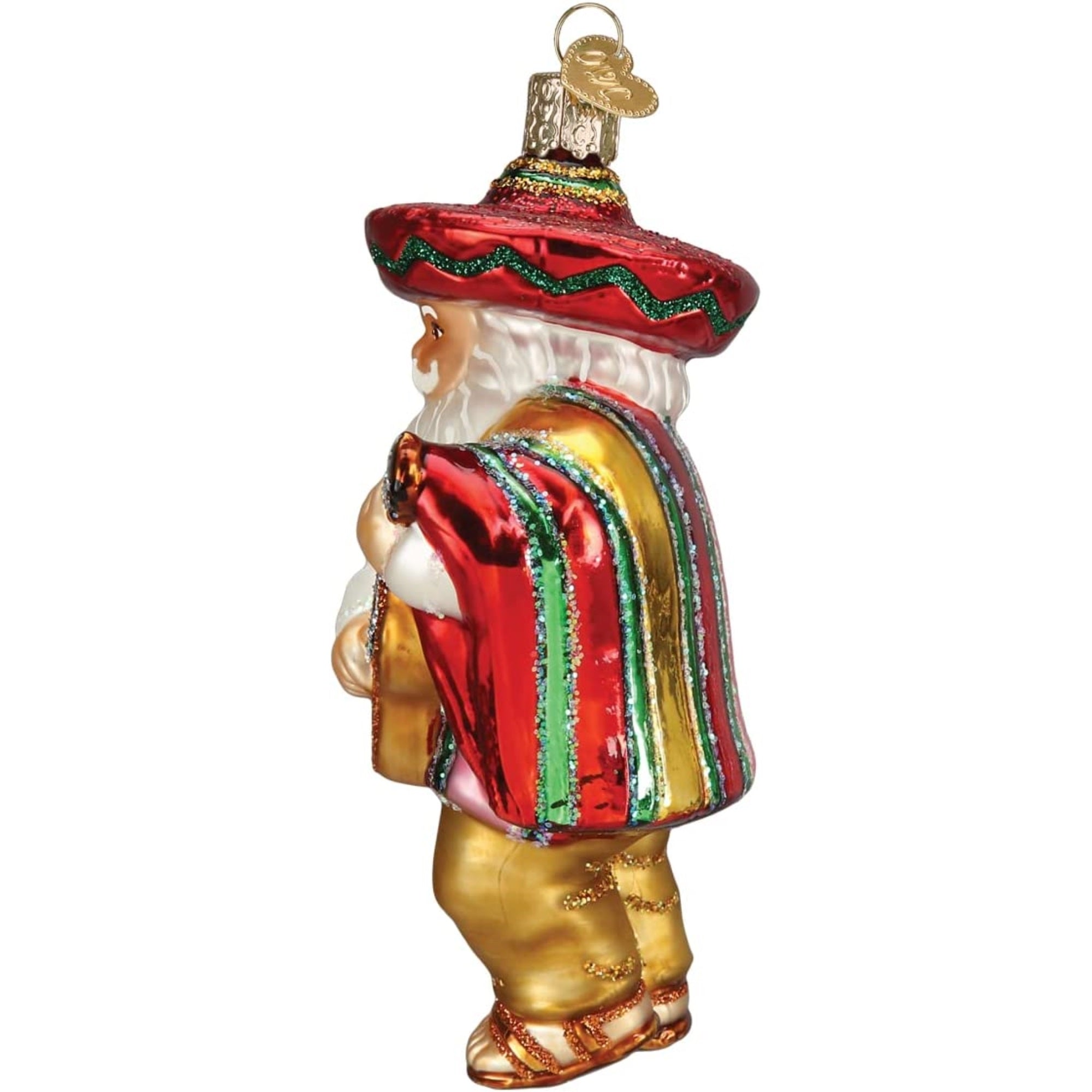 Old World Christmas Blown Glass Ornament for Christmas Tree, Papa Noel