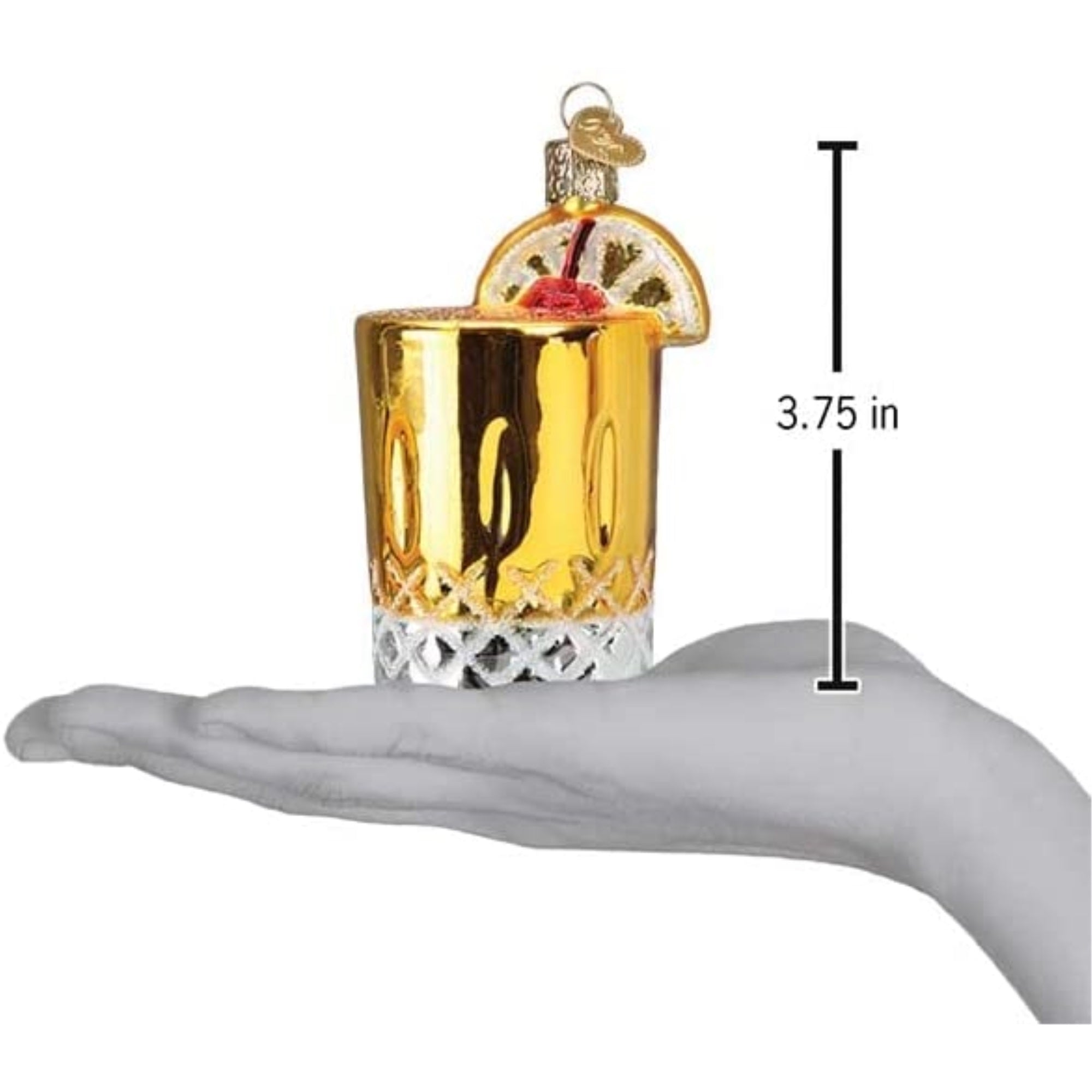 Old World Christmas Blown Glass Ornament for Christmas Tree, Whisky Sour