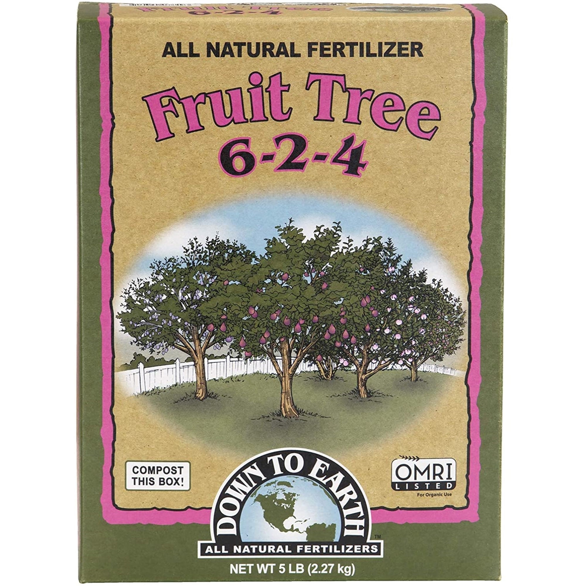 Down To Earth Organic Fruit Tree Fertilizer Mix 6-2-4