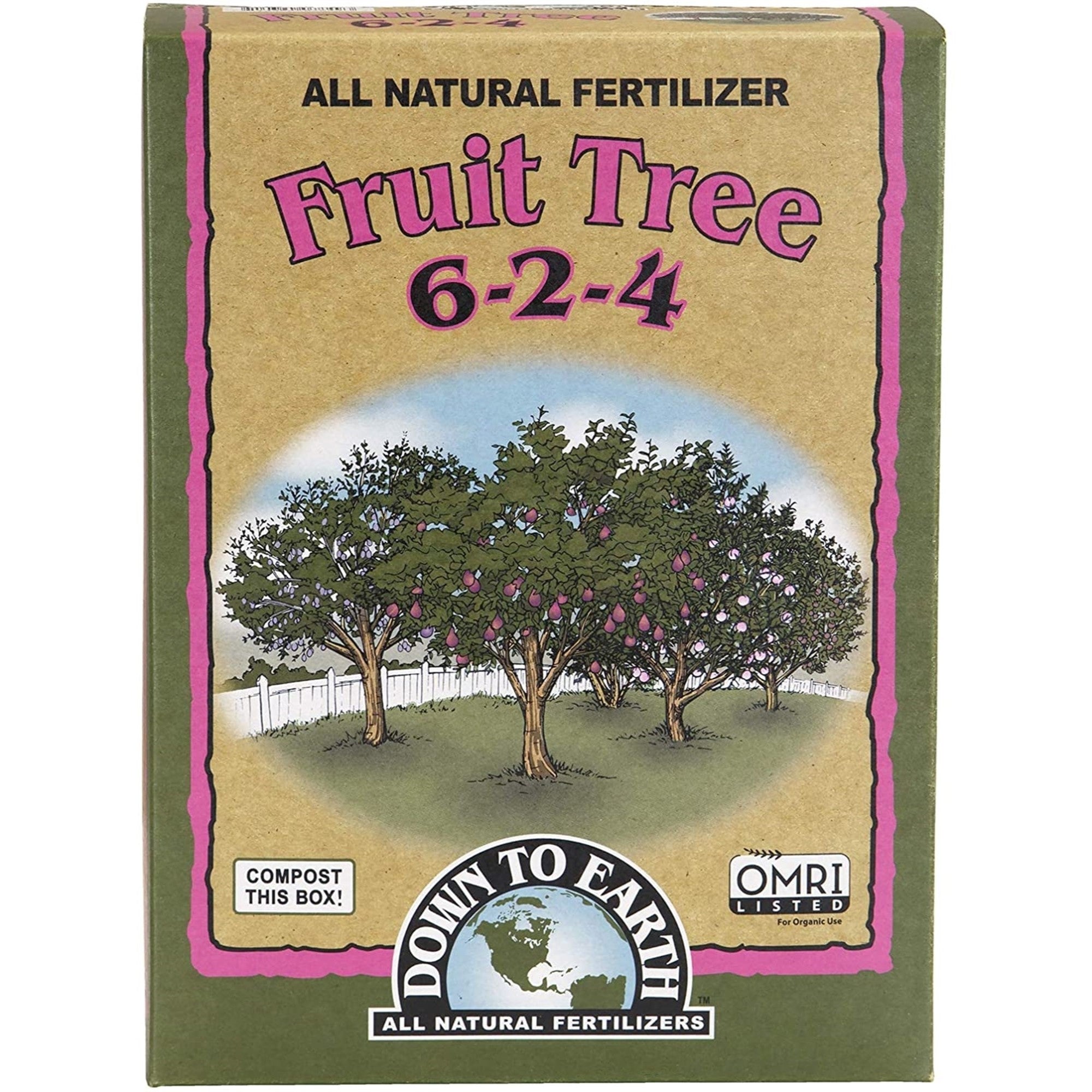 Down To Earth Organic Fruit Tree Fertilizer Mix 6-2-4