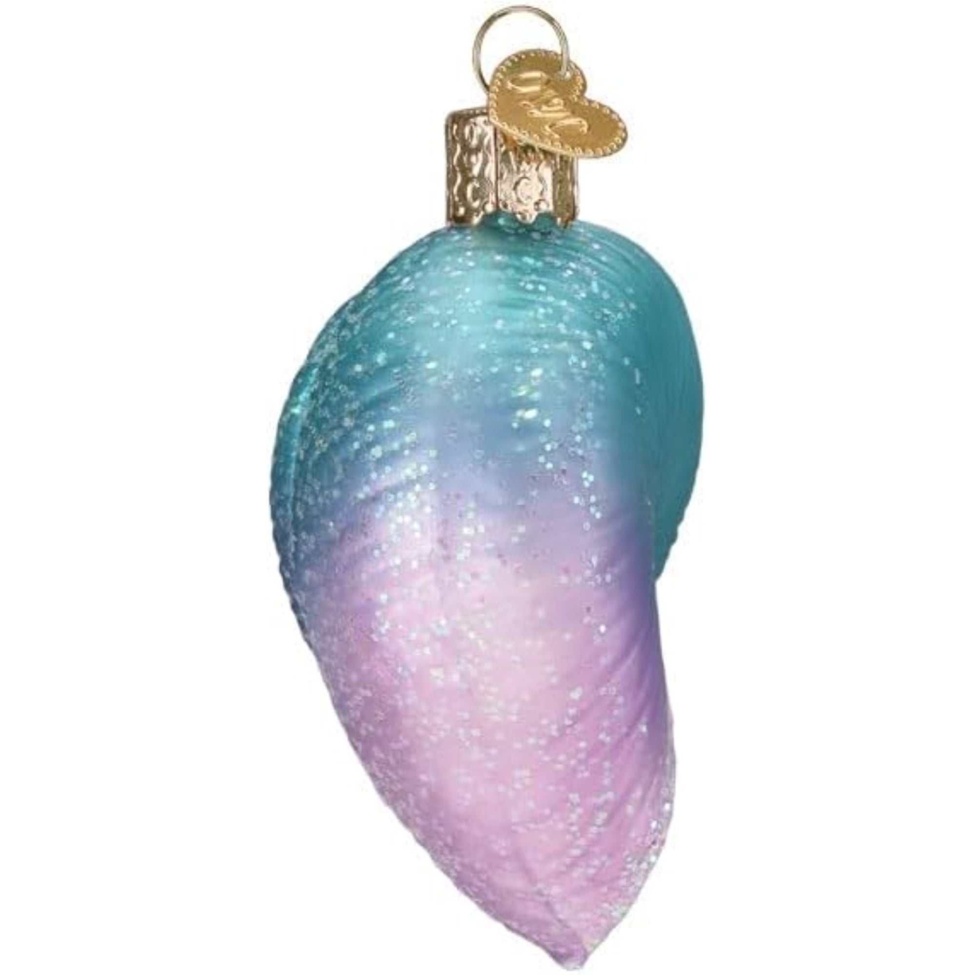 Old World Christmas Blown Glass Ornament for Christmas Tree, Fanciful Spiral Shell (with OWC Gift Box)