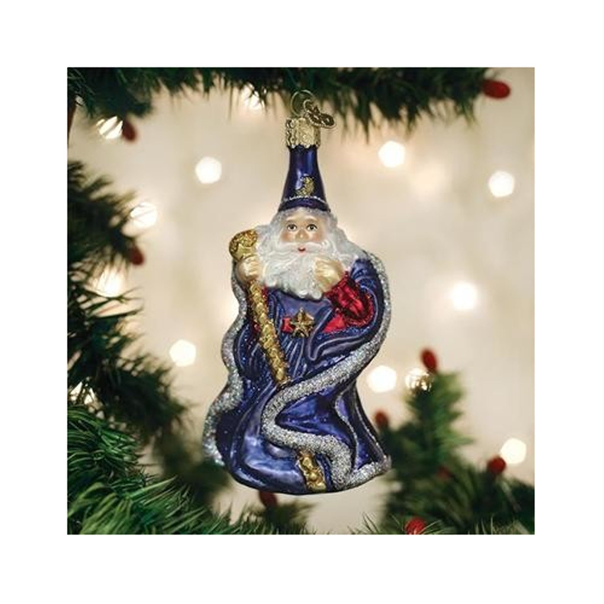 Old World Christmas Blown Glass Ornament for Christmas Tree, Wizard