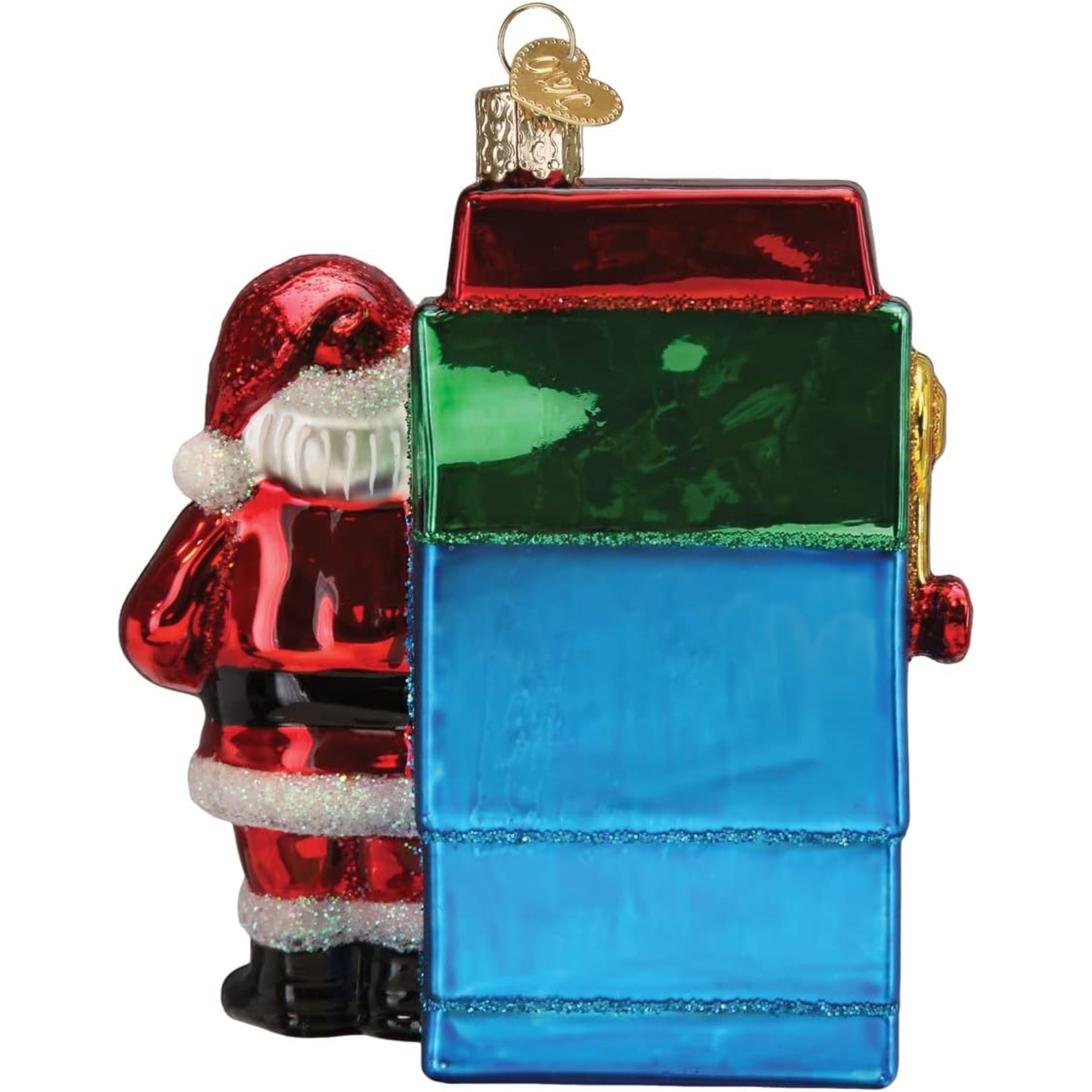 Old World Christmas Blown Glass Ornament for Christmas Tree, Santa's AI List Bot