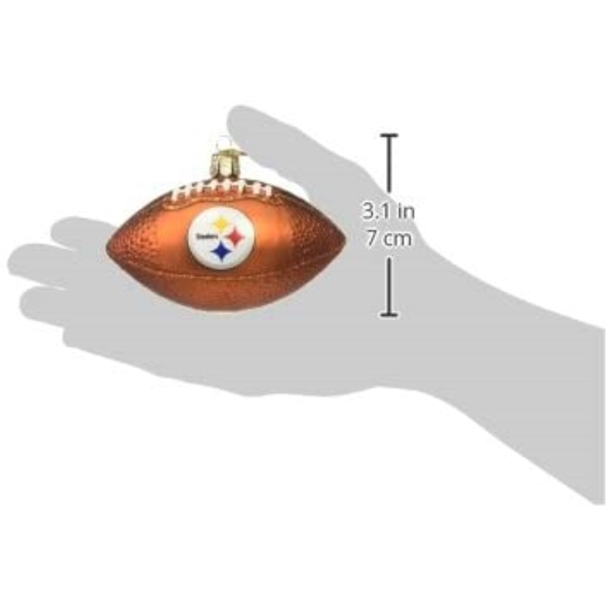 Old World Christmas Blown Glass Ornament for Christmas Tree, Pittsburgh Steelers Football