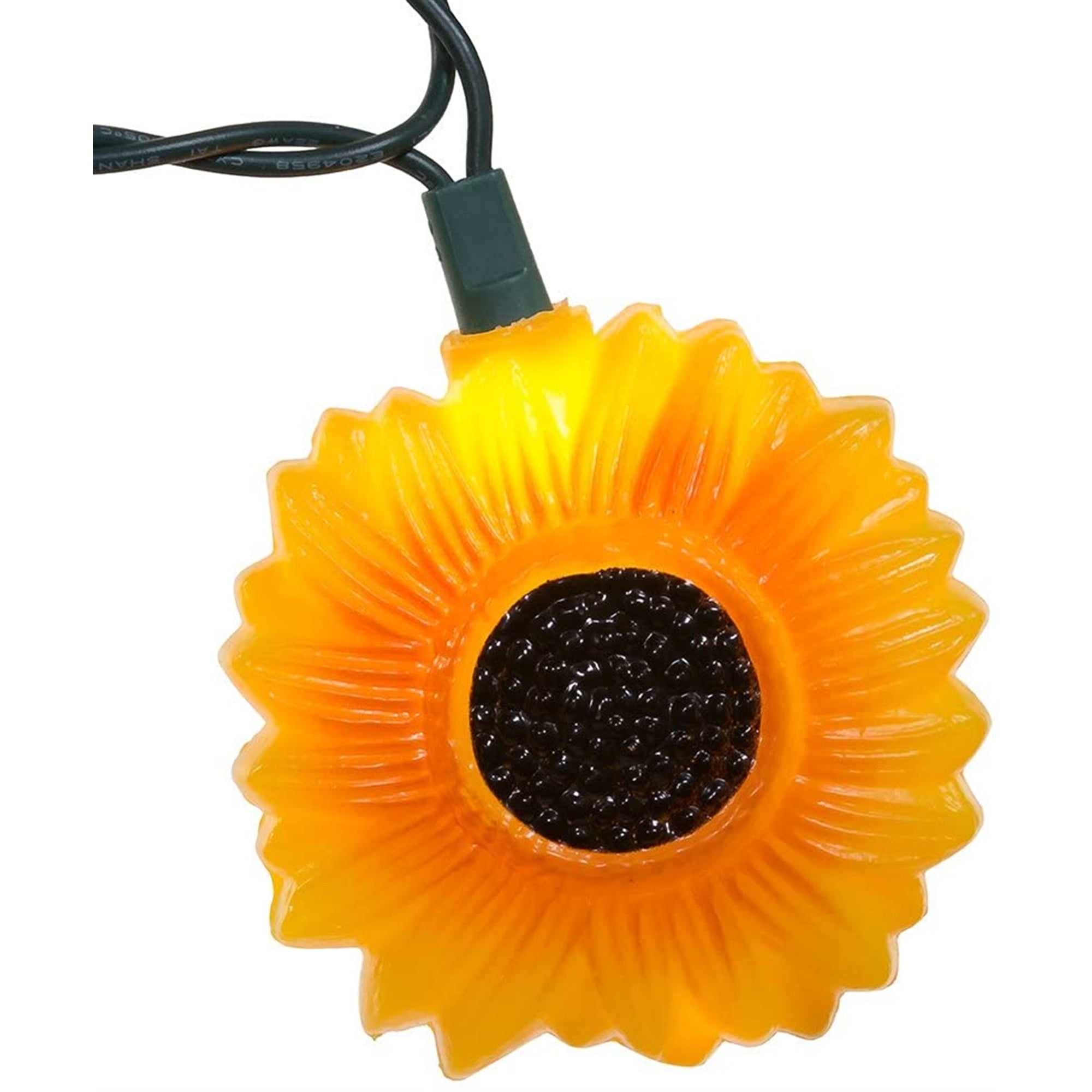 Kurt Adler Indoor/Outdoor Novelty String 10-Light Set, Sunflowers, 11.5'