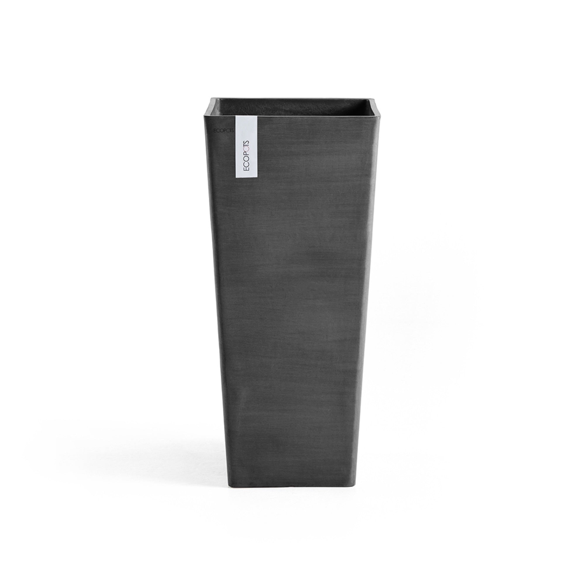 Ecopots Rotterdam High Durable Modern Square Indoor/Outdoor Recycled-Based Composite Flower Planter
