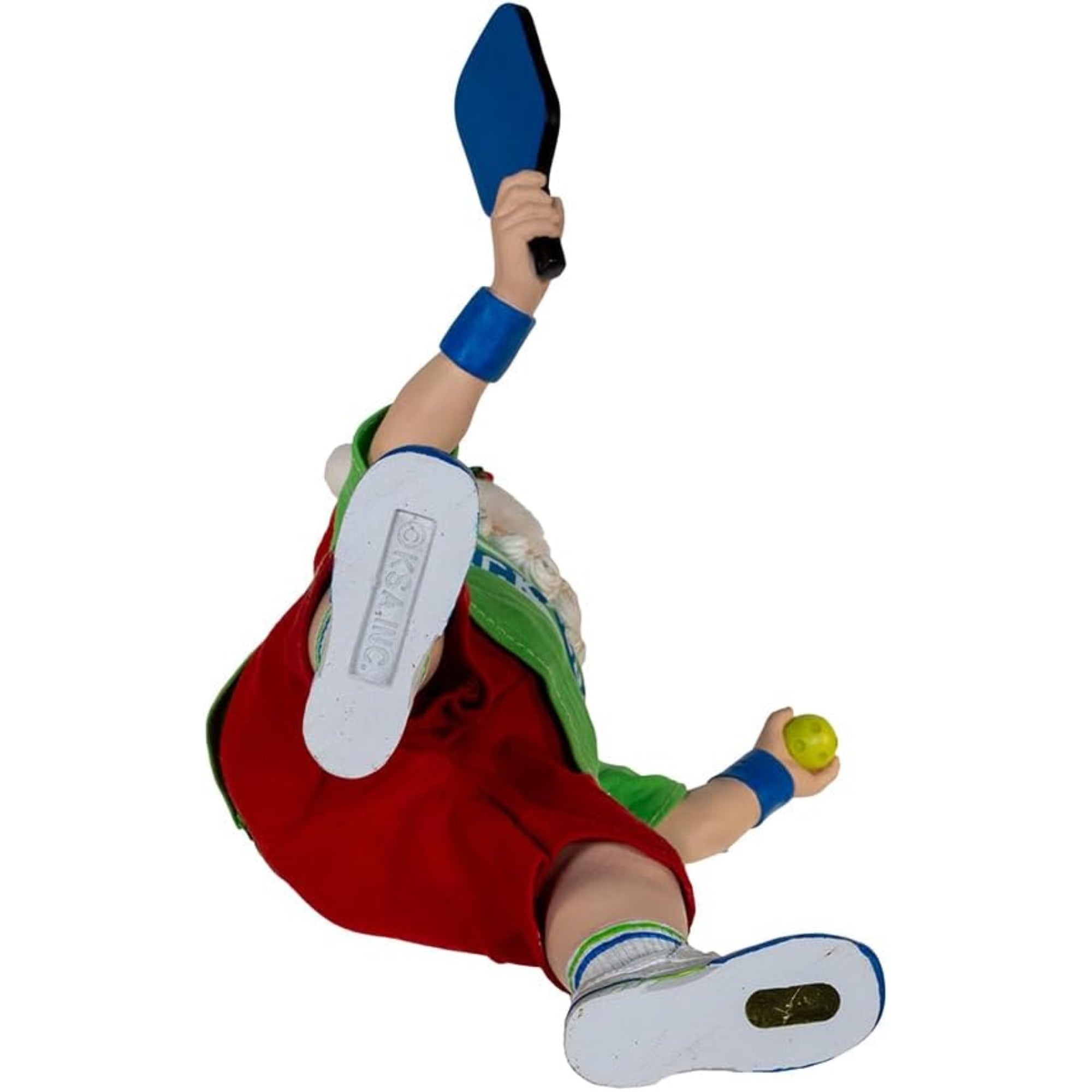 Kurt Adler Fabriche Santa Playing Pickleball Christmas Figurine, 10in