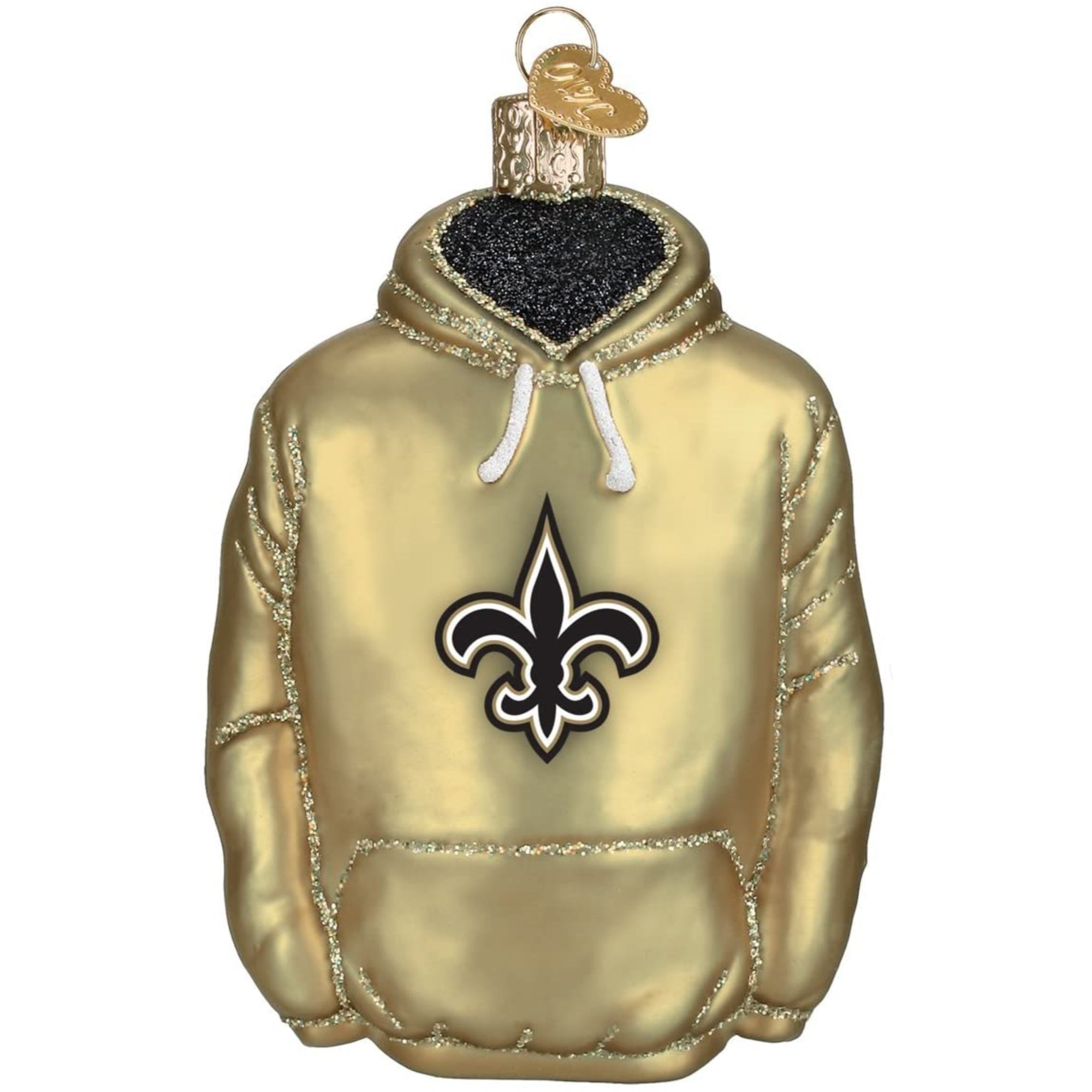 Old World Christmas Blown Glass Ornament for Christmas Tree, New Orleans Saints Hoodie