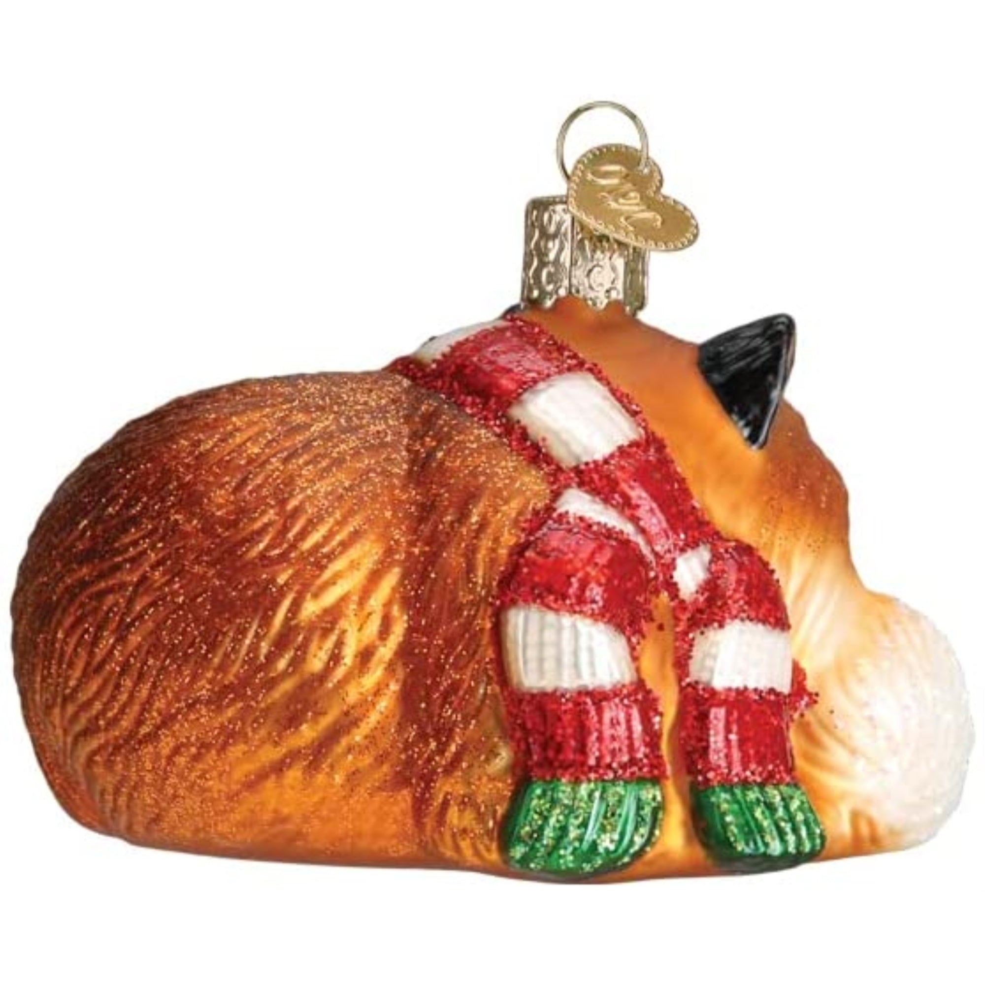 Old World Christmas Blown Glass Ornament for Christmas Tree, Cozy Fox