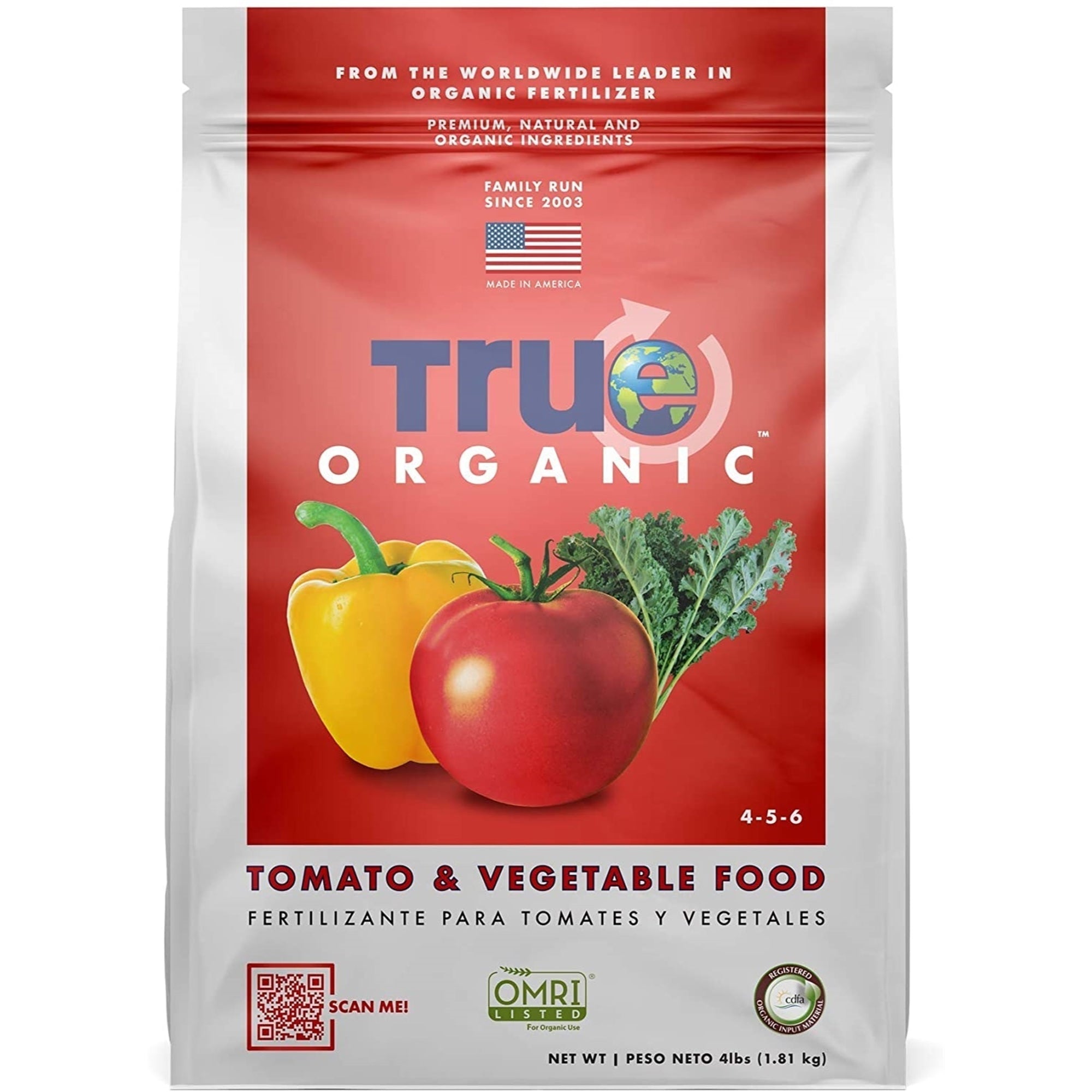 TRUE Organic Tomato & Vegetable Plant Food for Organic Gardening
