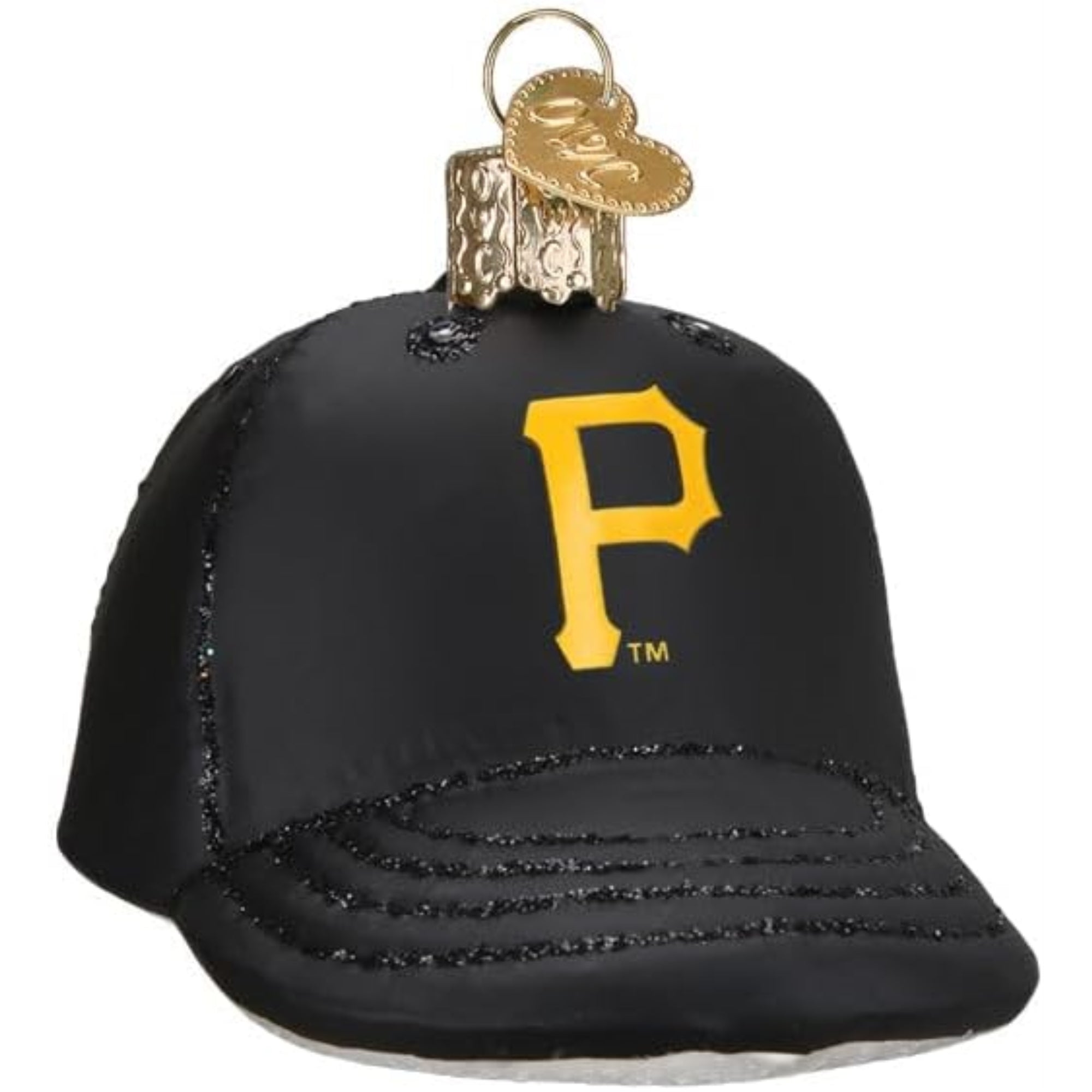 Old World Christmas Blown Glass Ornament for Christmas Tree, Pittsburgh Pirates Baseball Cap