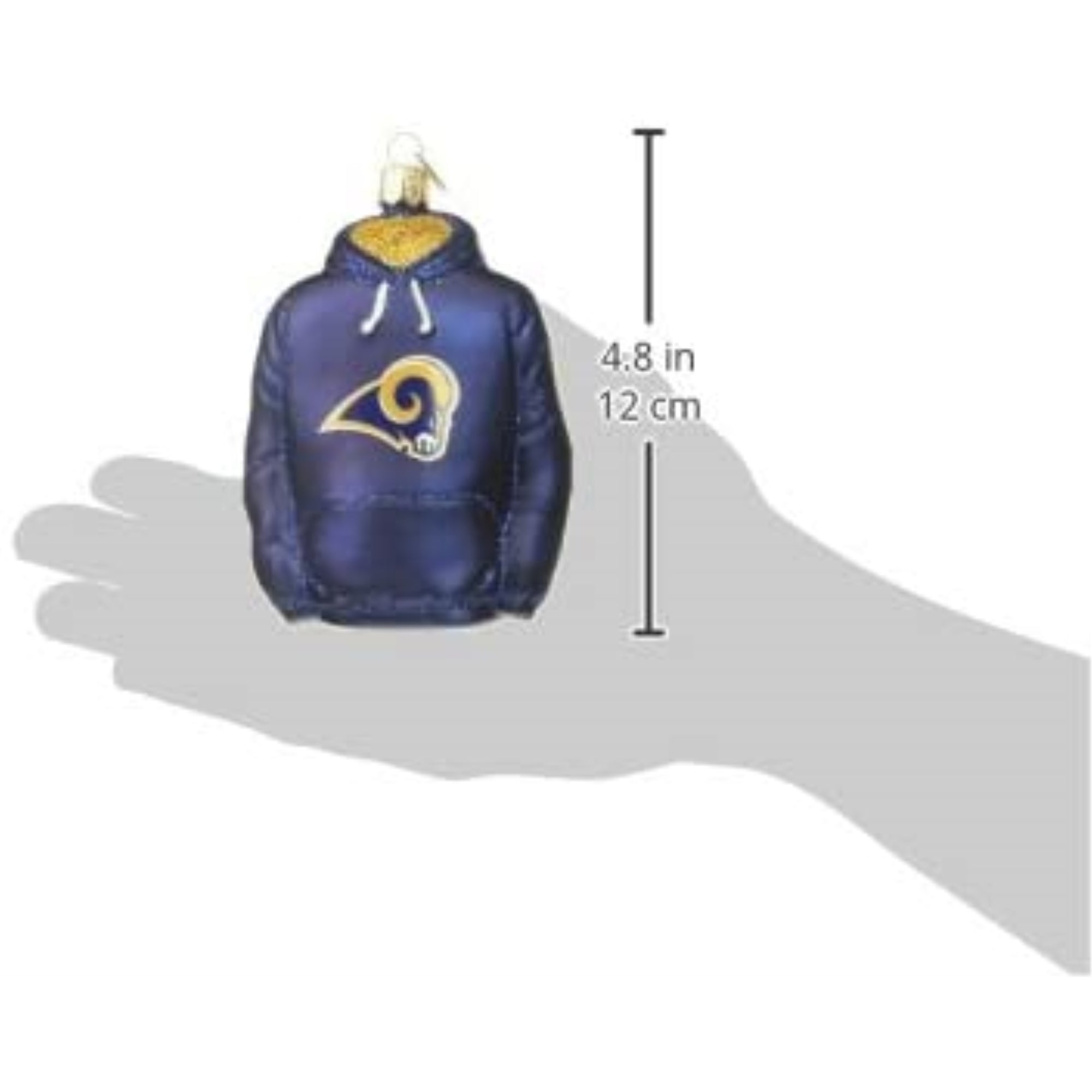 Old World Christmas Blown Glass Ornament for Christmas Tree, Los Angeles Rams Hoodie