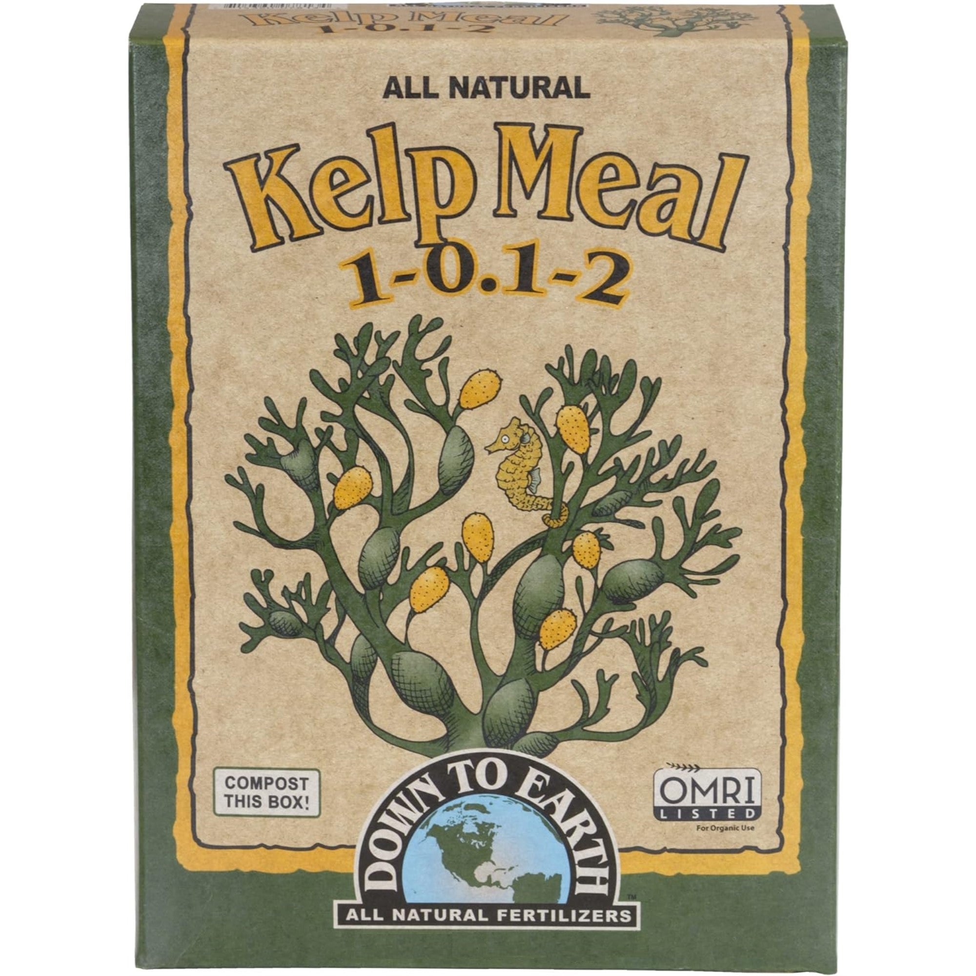 Down To Earth Organic Kelp Meal Fertilizer Mix 1-0.1-2