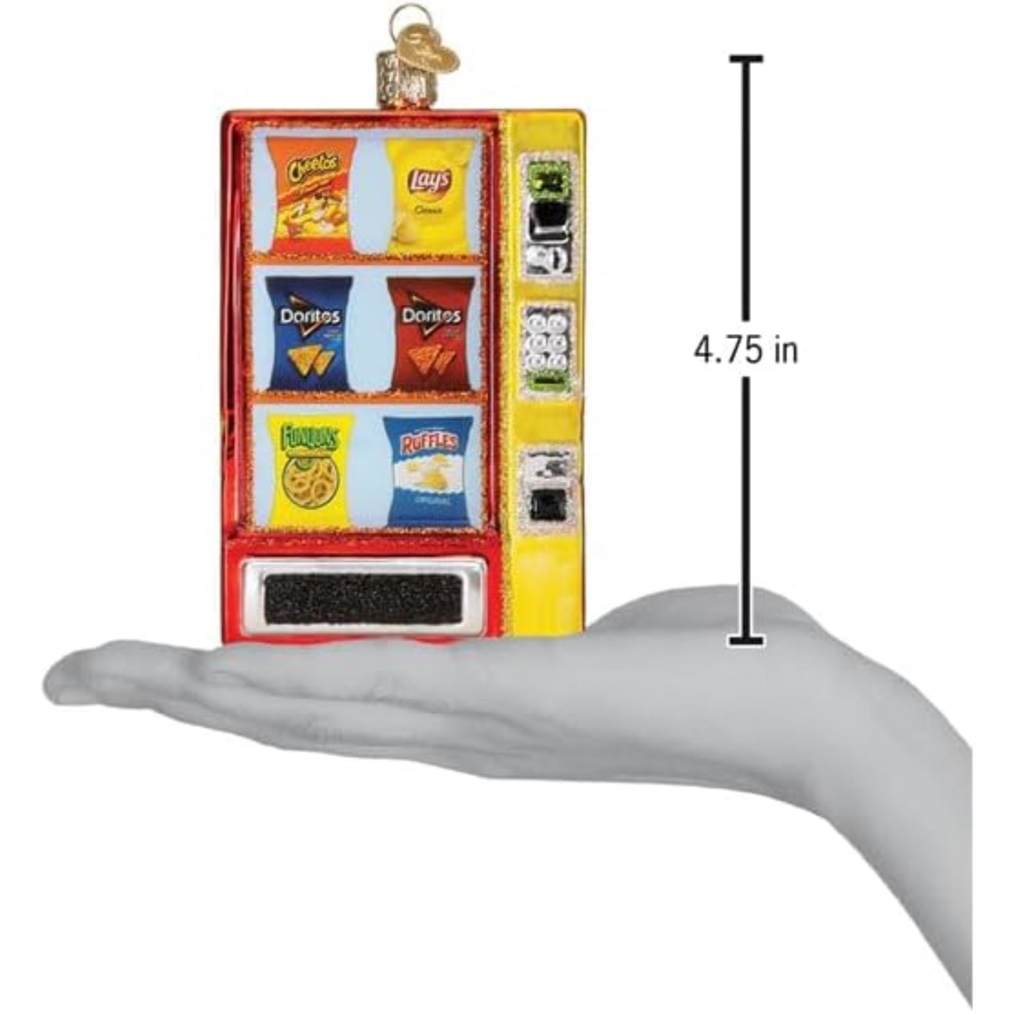 Old World Christmas Blown Glass Ornament for Christmas Tree, Frito Lay Vending Machine (with OWC Gift Box)