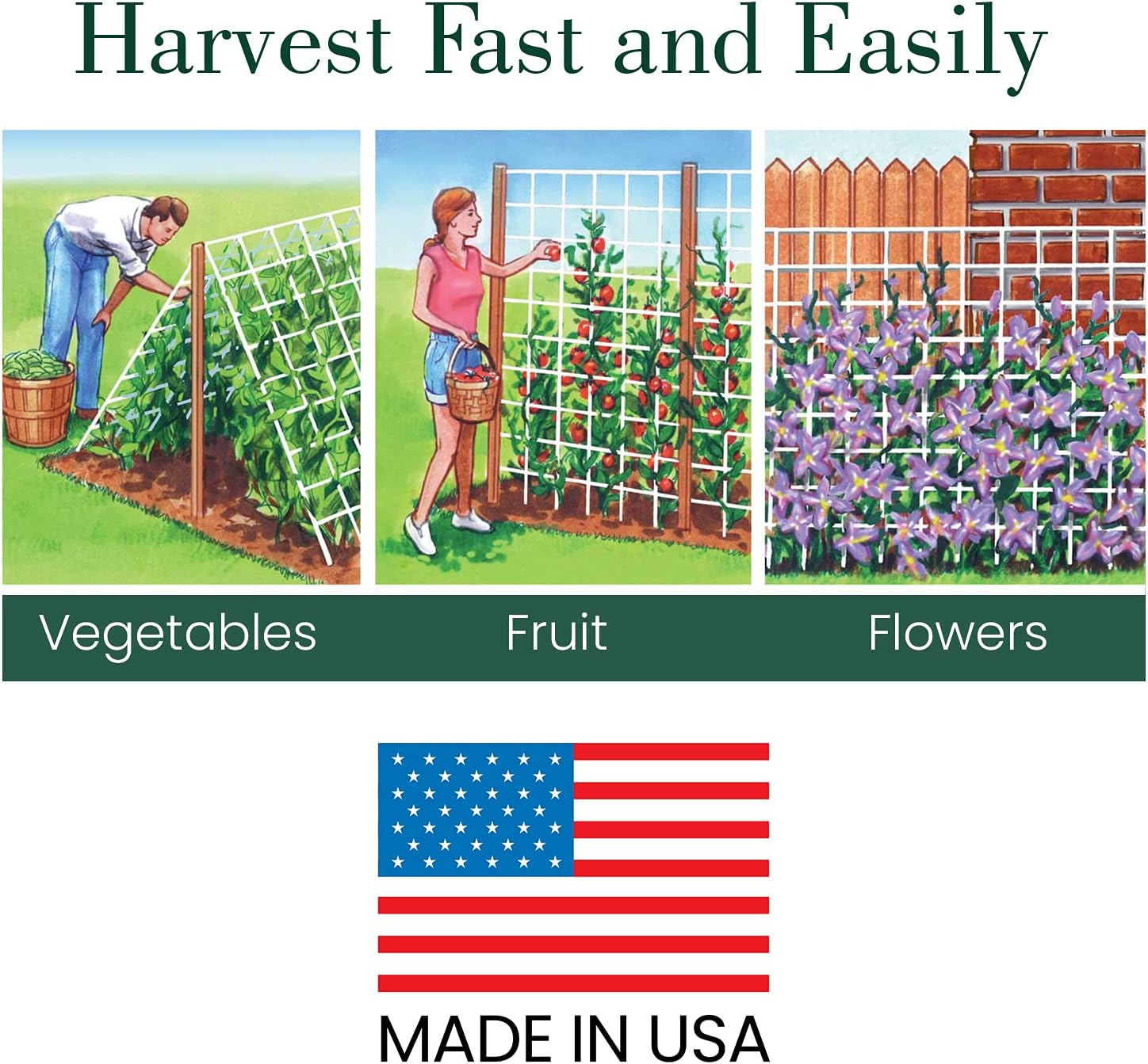 Dalen Products Trellis Nylon Mesh Netting for Vertical Growing Crops - 5 x 15 ft