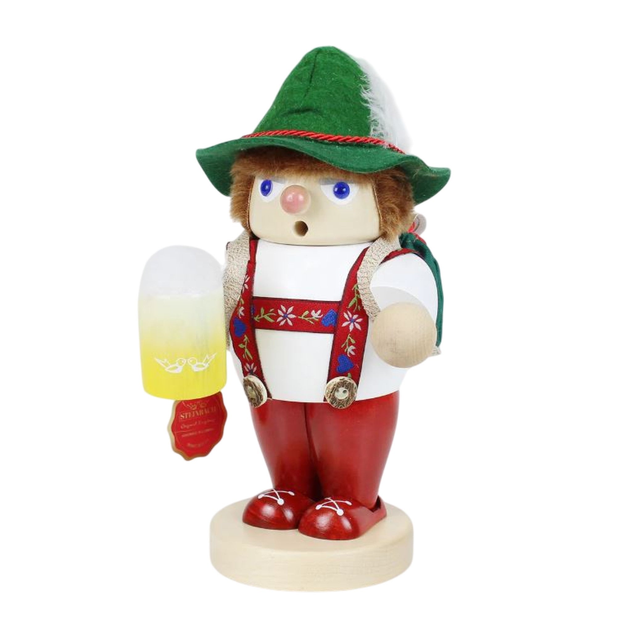 Steinbach Wooden Big Smoker Nutcracker, Bavarian Hiker, 10in