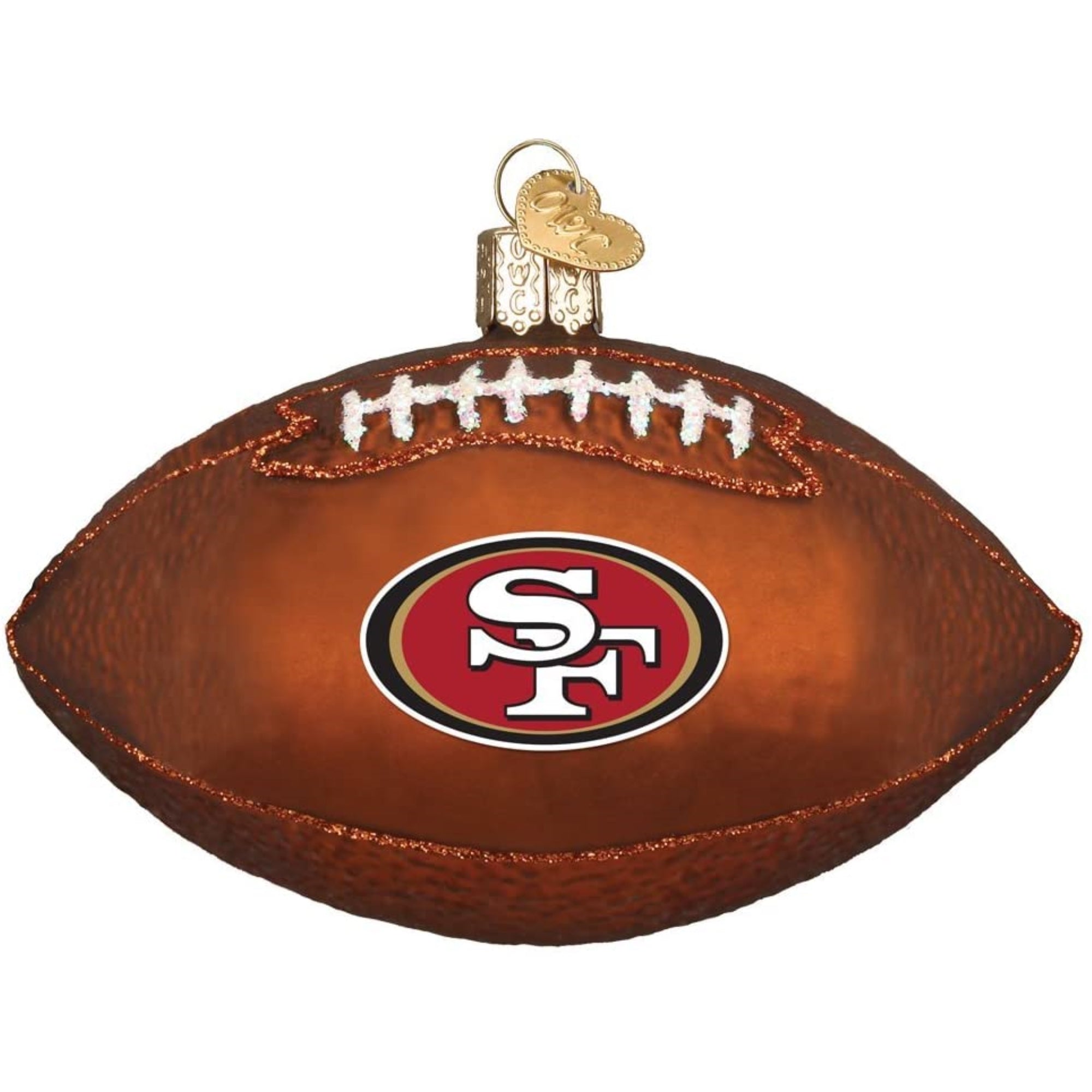 Old World Christmas San Francisco 49ers Football Ornament For Christmas Tree