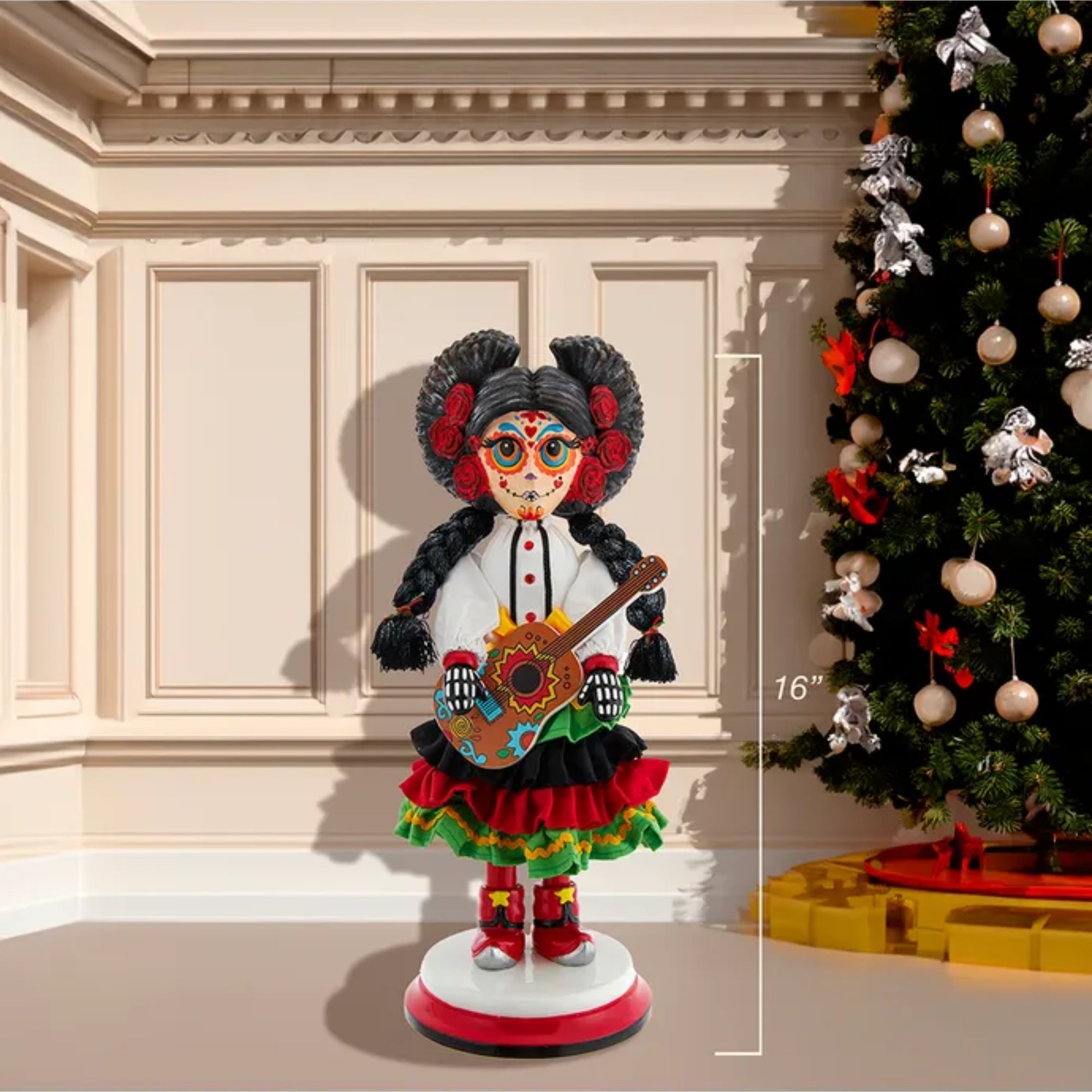 Kurt Adler Hollywood Nutcracker Collection, Day Of The Dead Girl, 16in