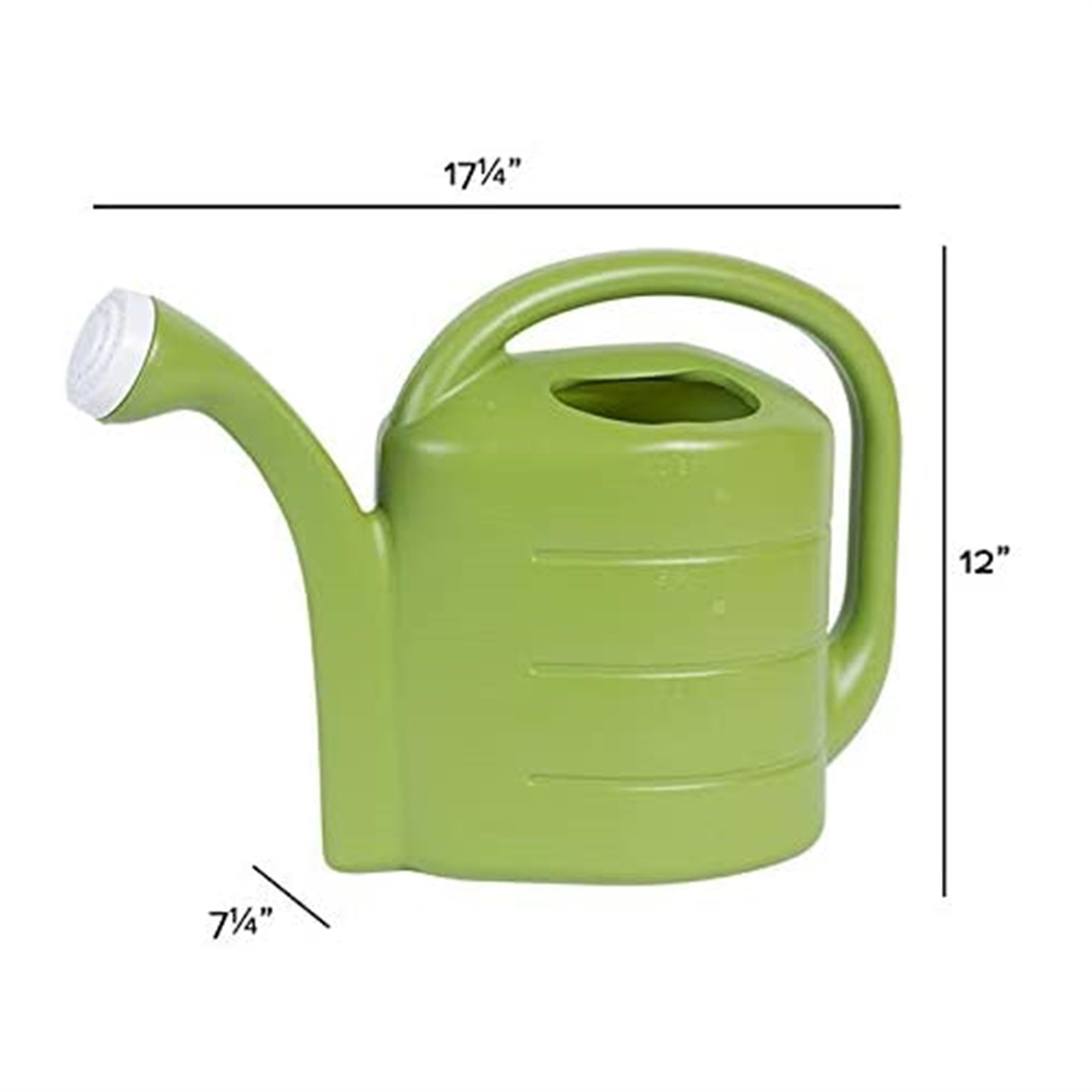 Novelty Plastic Deluxe Watering Can, Green, 2 Gallons