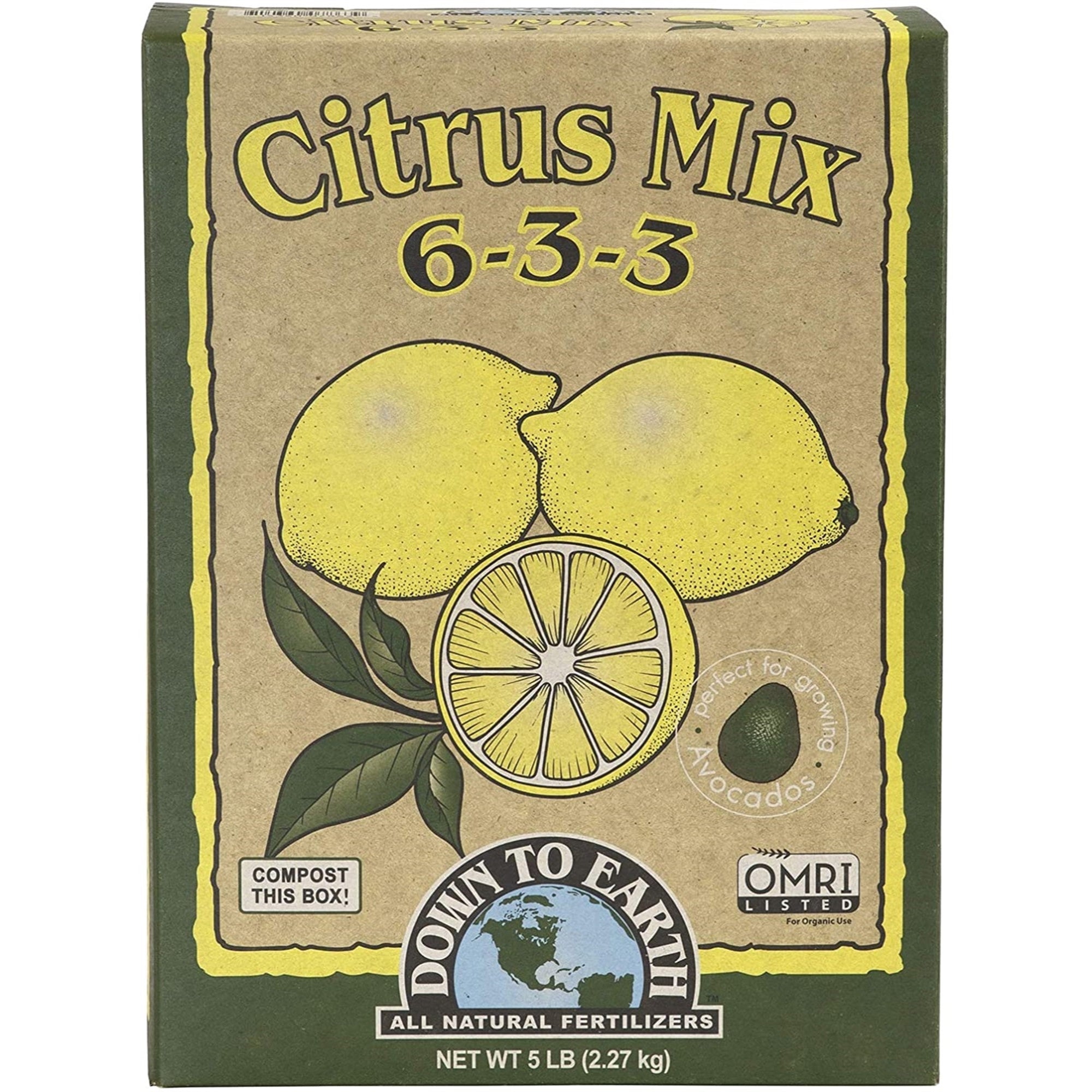 Down To Earth Organic Citrus Fertilizer Mix 6-3-3