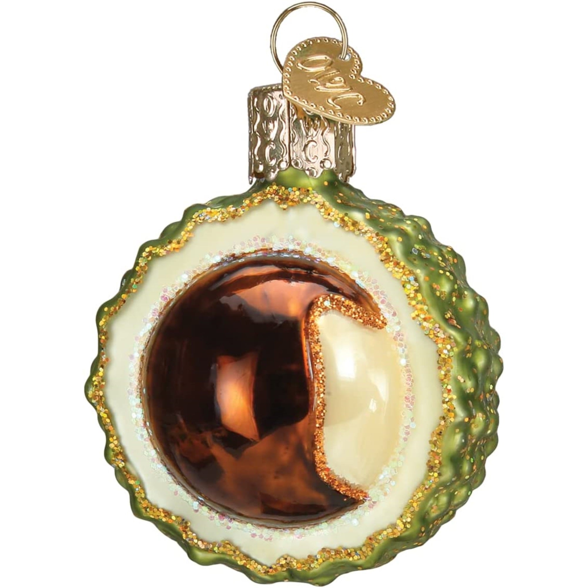 Old World Christmas Blown Glass Ornament for Christmas Tree, Chestnut