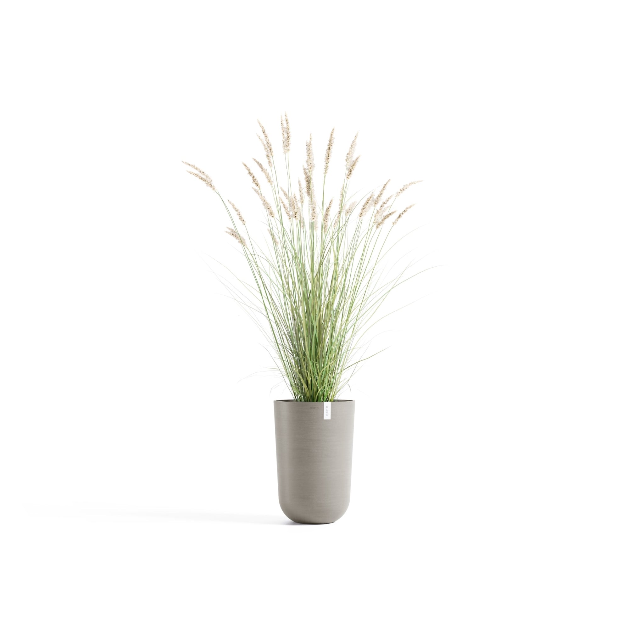 Ecopots Oslo High Durable Modern Round Indoor/Outdoor Recycled-Based Composite Flower Pot Planter, 20.5"