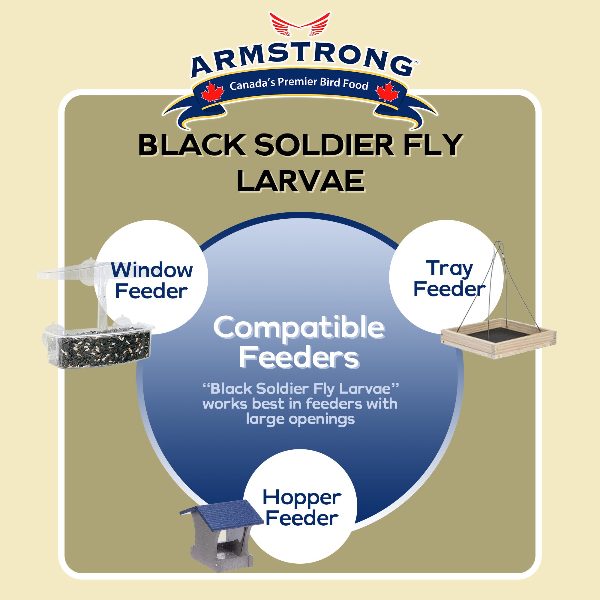 Armstrong Wild Bird Food Black Soldier Fly Larvae, 4lbs