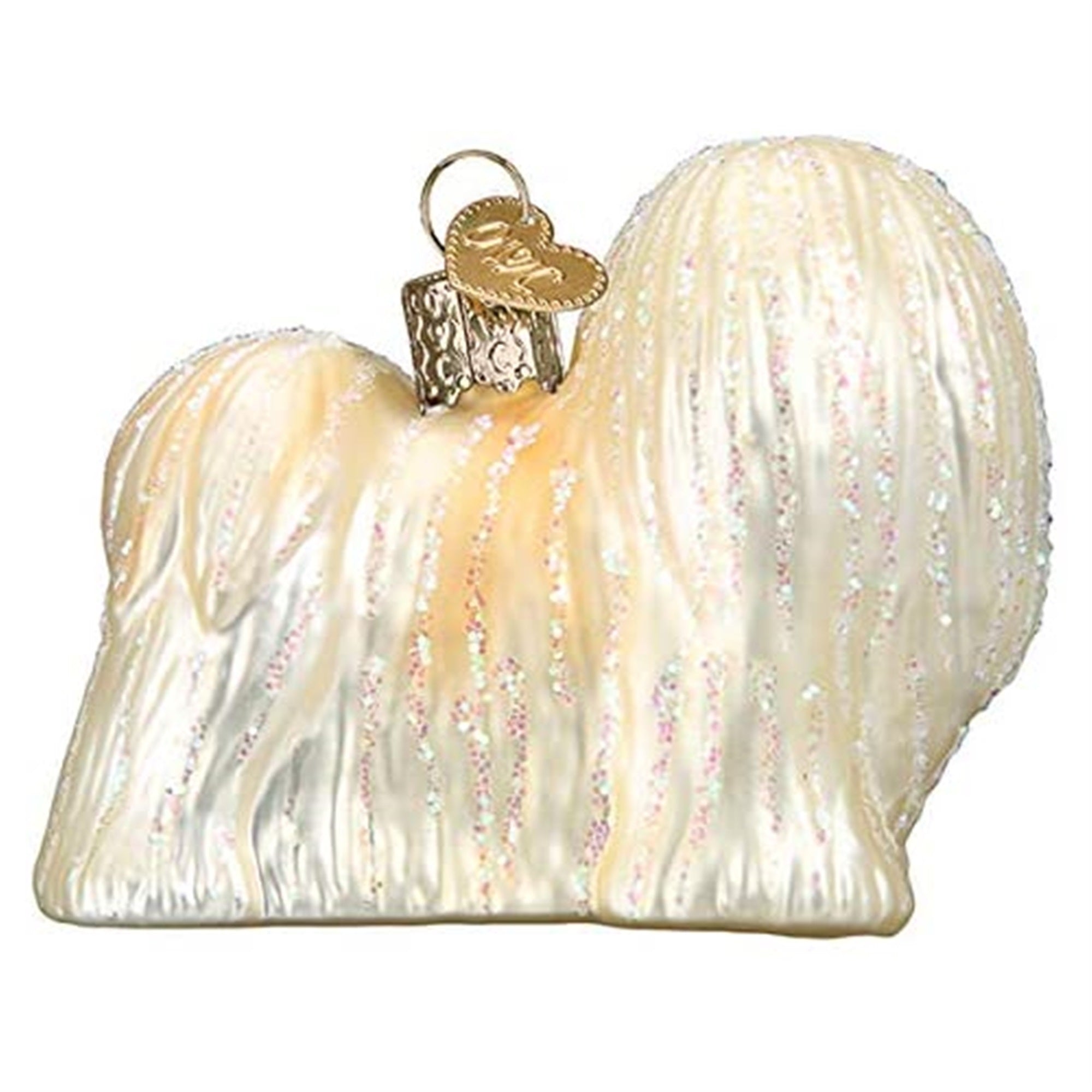 Old World Christmas Blown Glass Ornament for Christmas Tree, Lhaso Apso