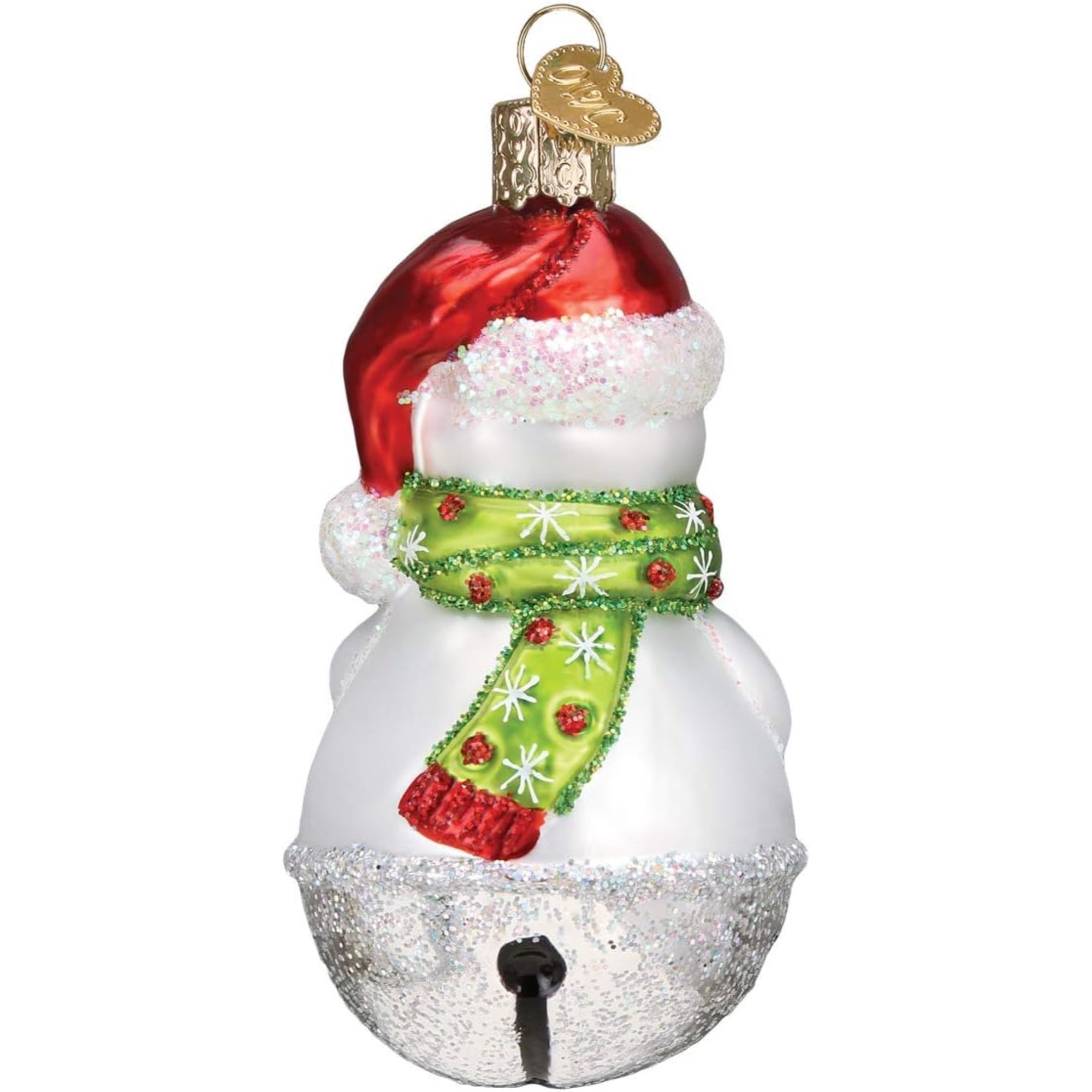 Old World Christmas Blown Glass Ornament for Christmas Tree, Jingle Bell Snowman (with OWC Gift Box)