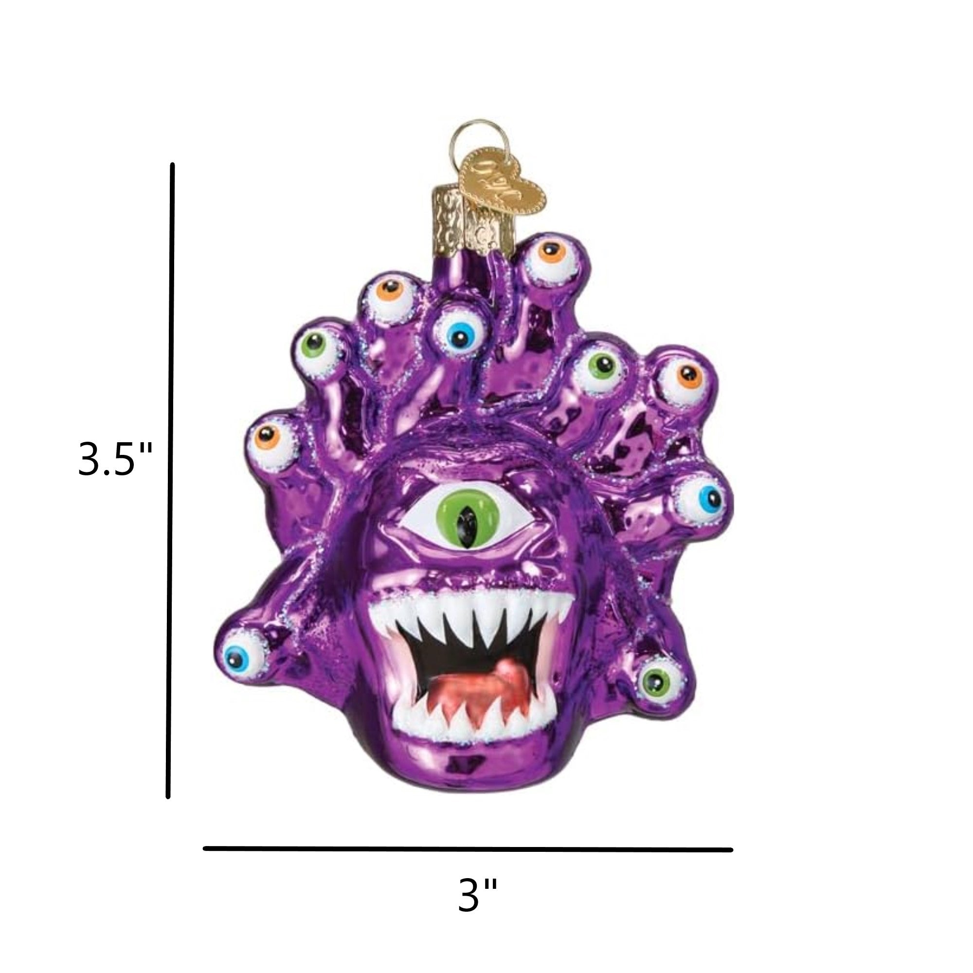 Old World Christmas Blown Glass Ornament for Christmas Tree, Dungeons & Dragons Beholder (with OWC Gift Box)