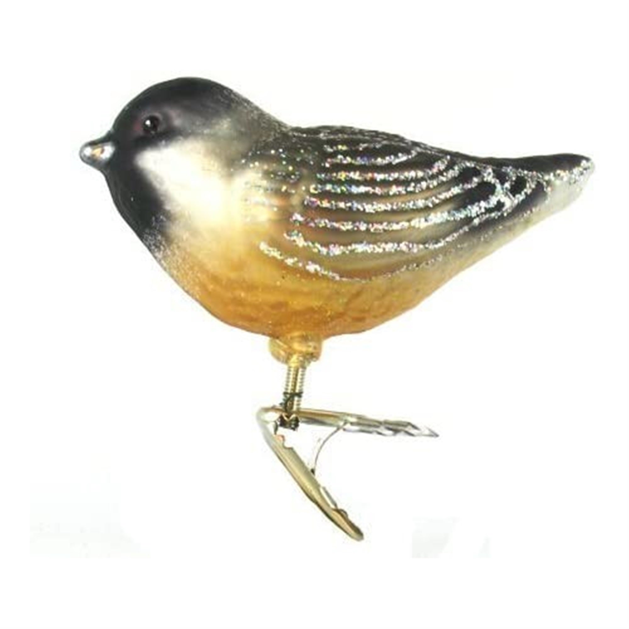 Old World Christmas 18068 Glass Blown Cherry Chickadee Ornament
