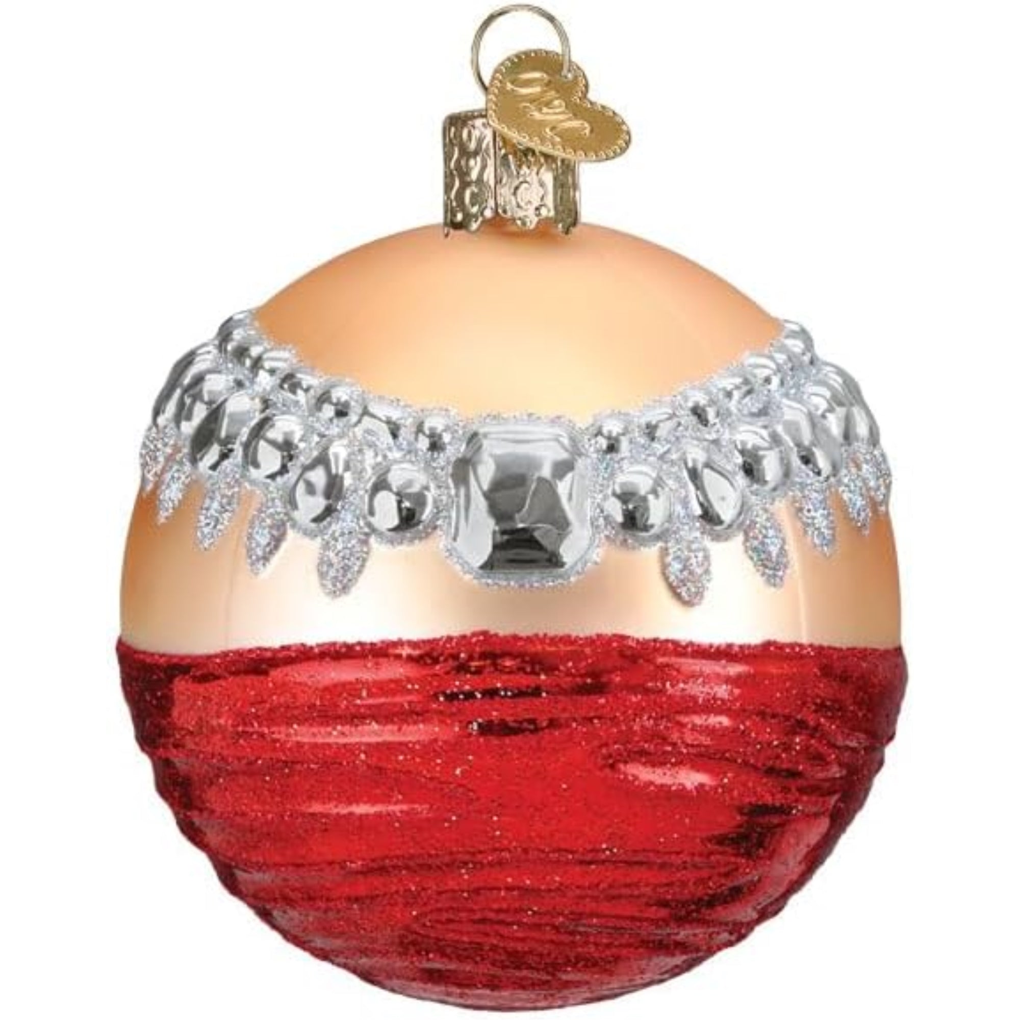 Old World Christmas Blown Glass Ornament for Christmas Tree, Girl'S Best Friend Round (with OWC Gift Box)