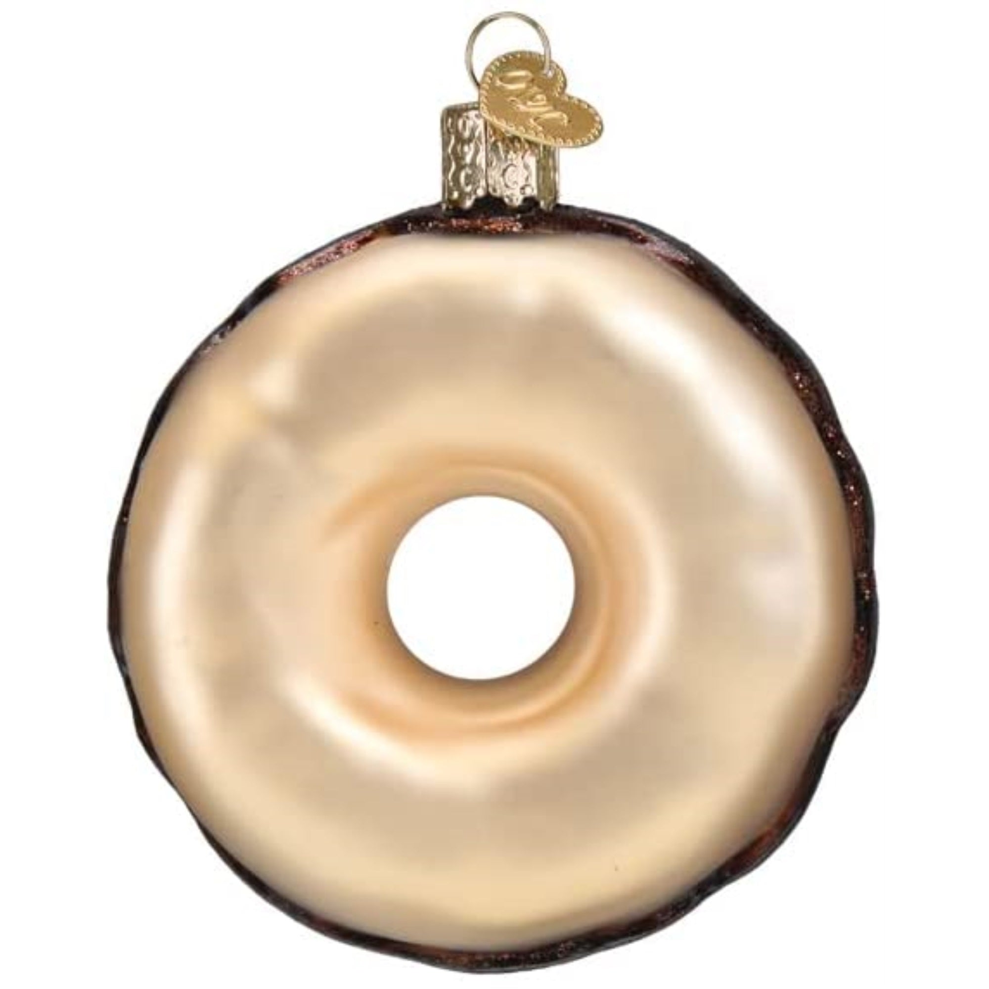 Old World Christmas Blown Glass Ornament for Christmas Tree, Chocolate Sprinkles Donut