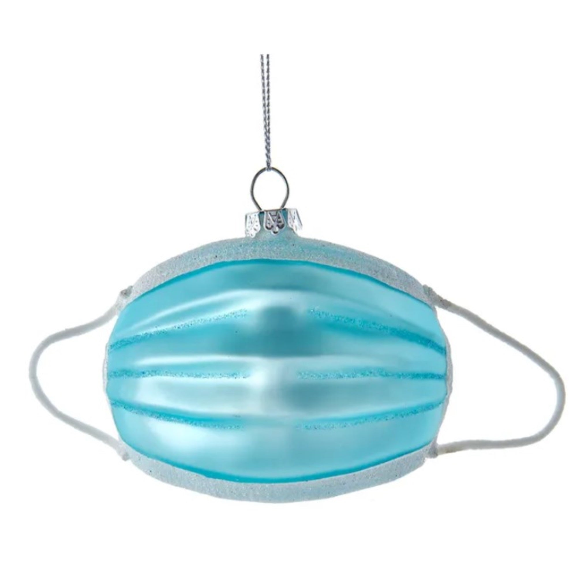 Kurt Adler Glass Ornament for Christmas Tree, Face Mask