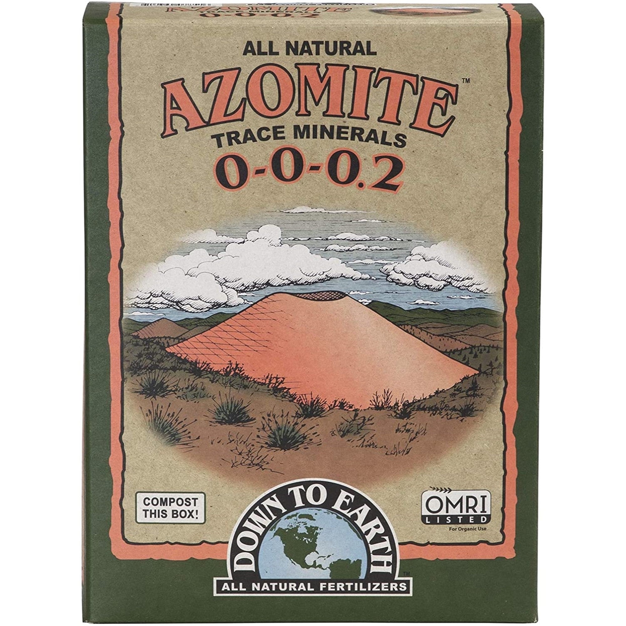 Down to Earth Azomite Powder for Improving Plant Growth 0-0-0.2